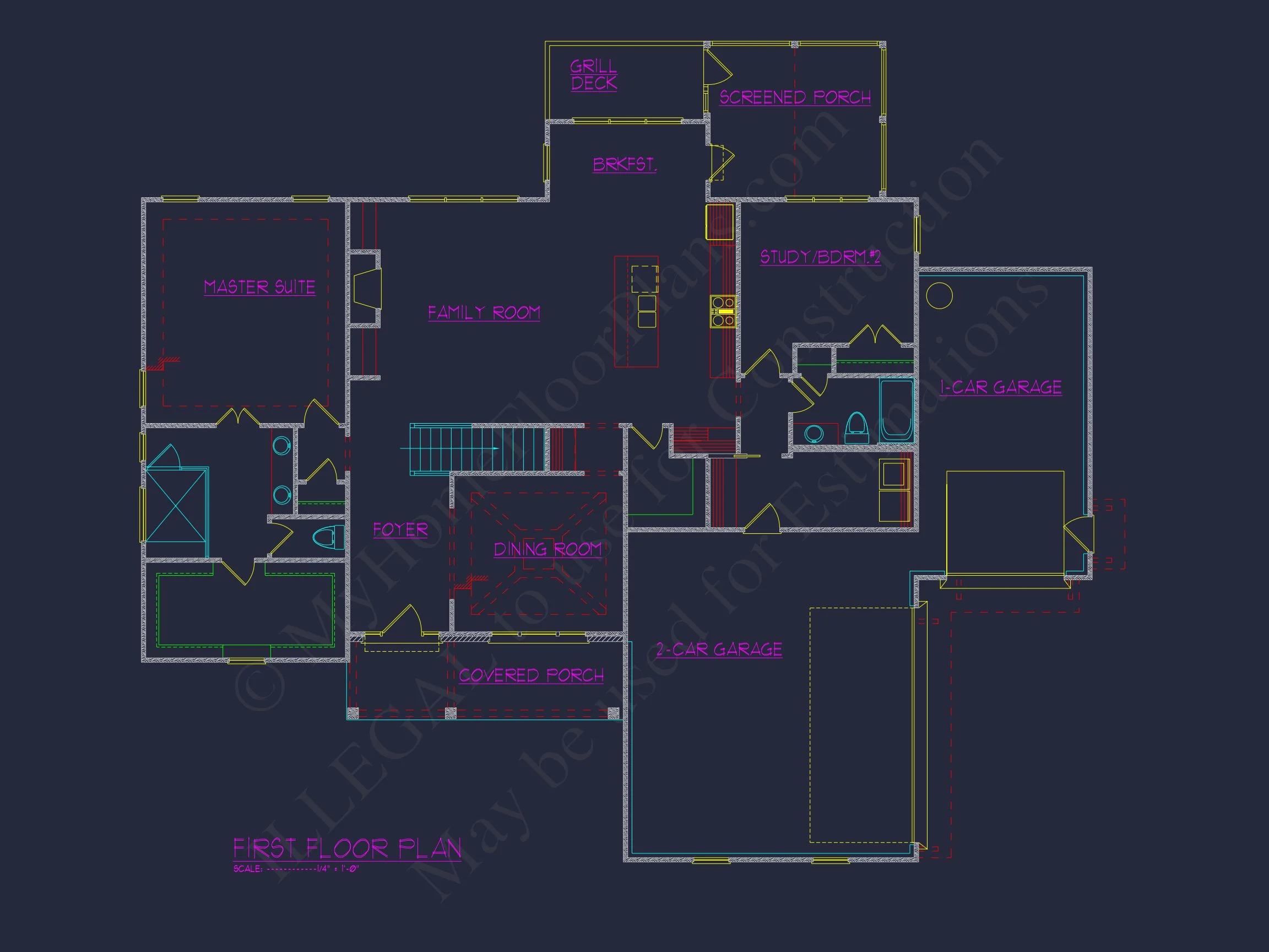 18-1864 HOUSE PLAN - Elegant House Plan with Floor Blueprint and CAD Designs 4 Elegant house Plan with Floor Blueprint and CAD Designs