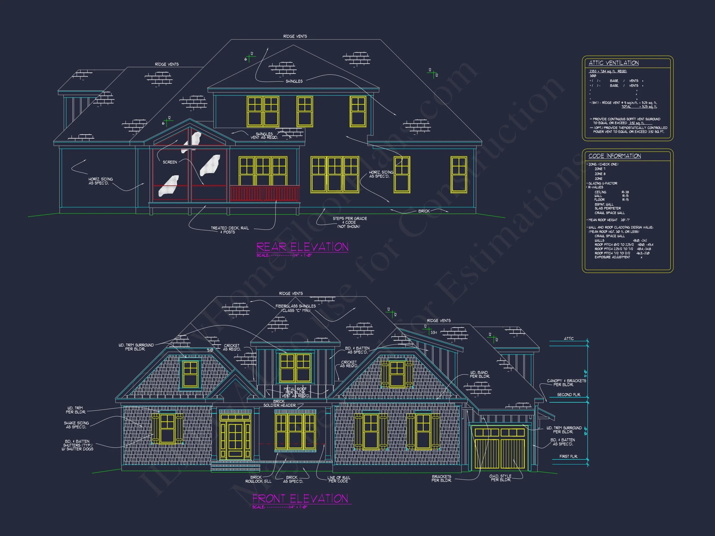 18-1864 HOUSE PLAN - Elegant House Plan with Floor Blueprint and CAD Designs 2 Elegant house Plan with Floor Blueprint and CAD Designs