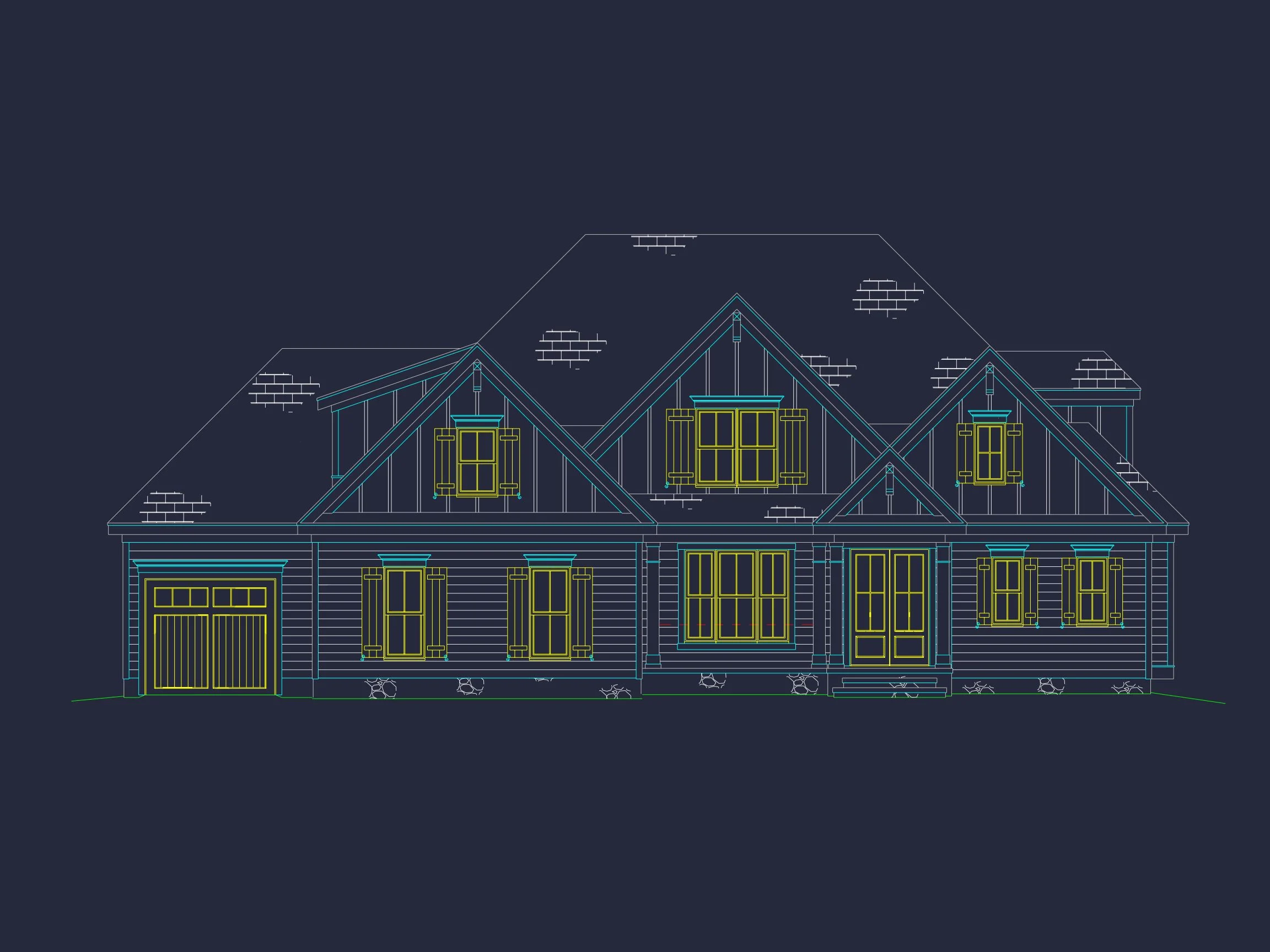 18-1824 HOUSE PLAN - Modern Suburban House Floor Plan - CAD Blueprint Designs 30 Modern Suburban house Floor Plan - CAD Blueprint Designs