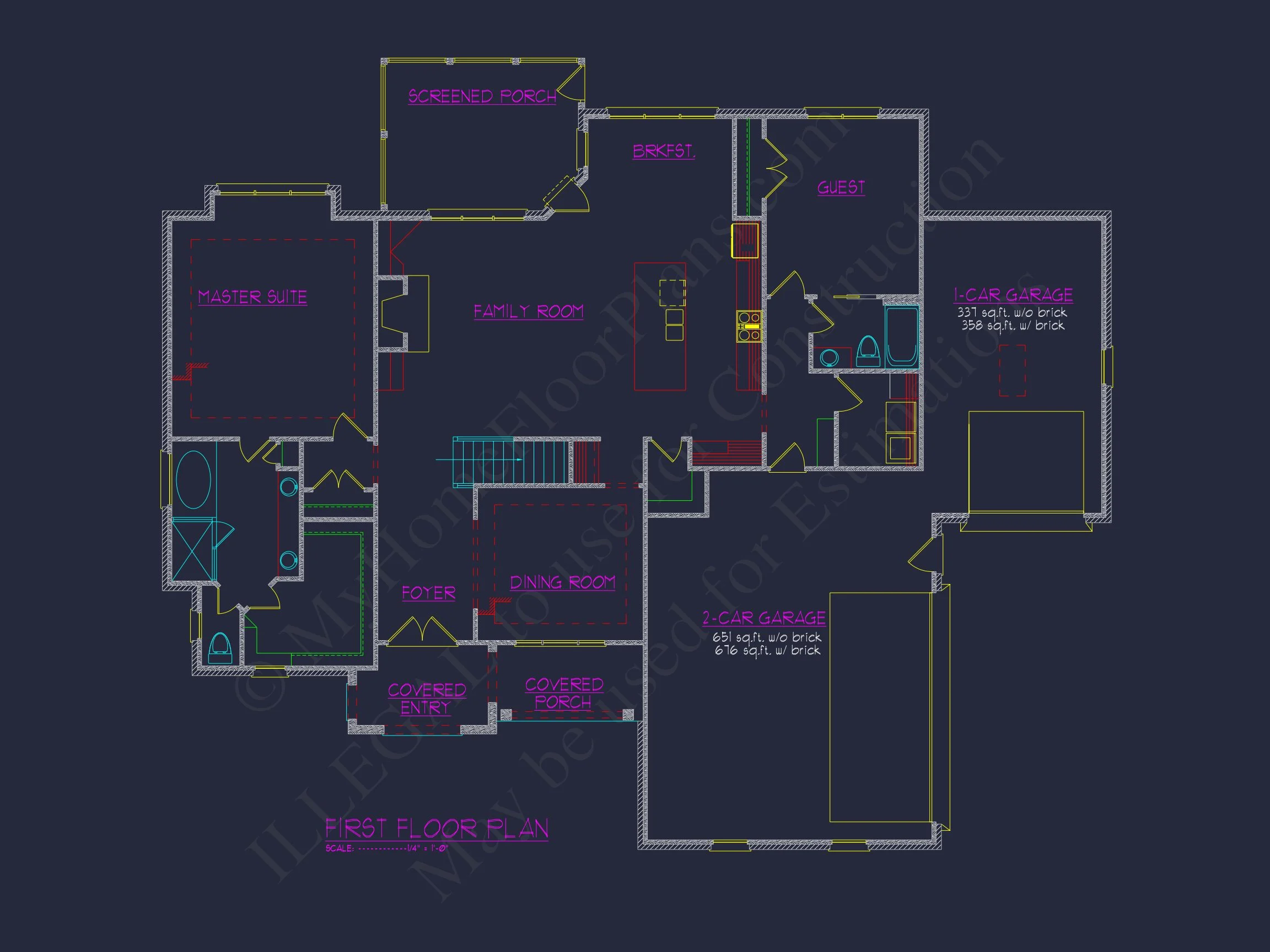 15-2012 HOUSE PLAN - Custom House Plan with 4 Beds, 4 Baths, and 3-Car Garage 6 Custom house Plan with 4 Beds, 4 Baths, and 3-Car Garage