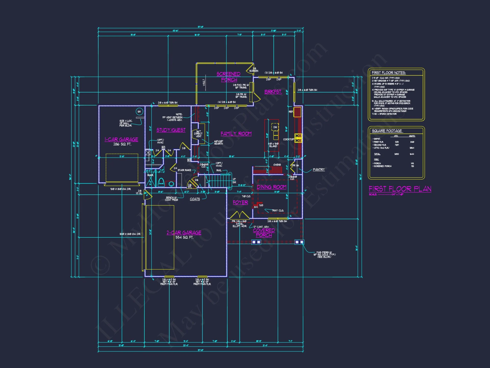 Modern Craftsman house Plan with 3D Floor Plans and CAD Designs