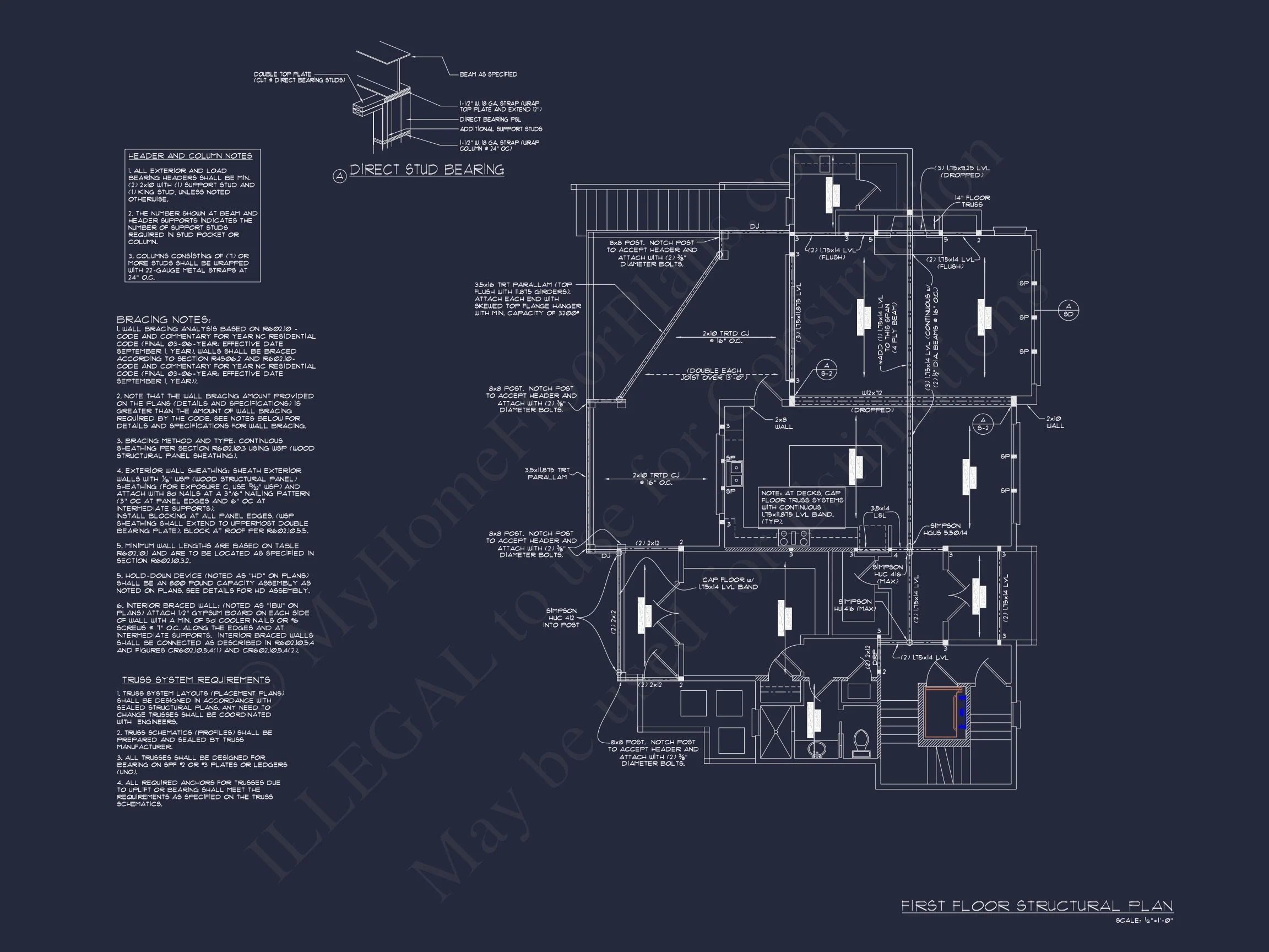 14-2148 HOUSE PLAN - Coastal 4-Story House Floor Plan: 4 Bed, 4 Bath, CAD 13 Coastal 4-Story house Floor Plan: 4 Bed, 4 Bath, CAD