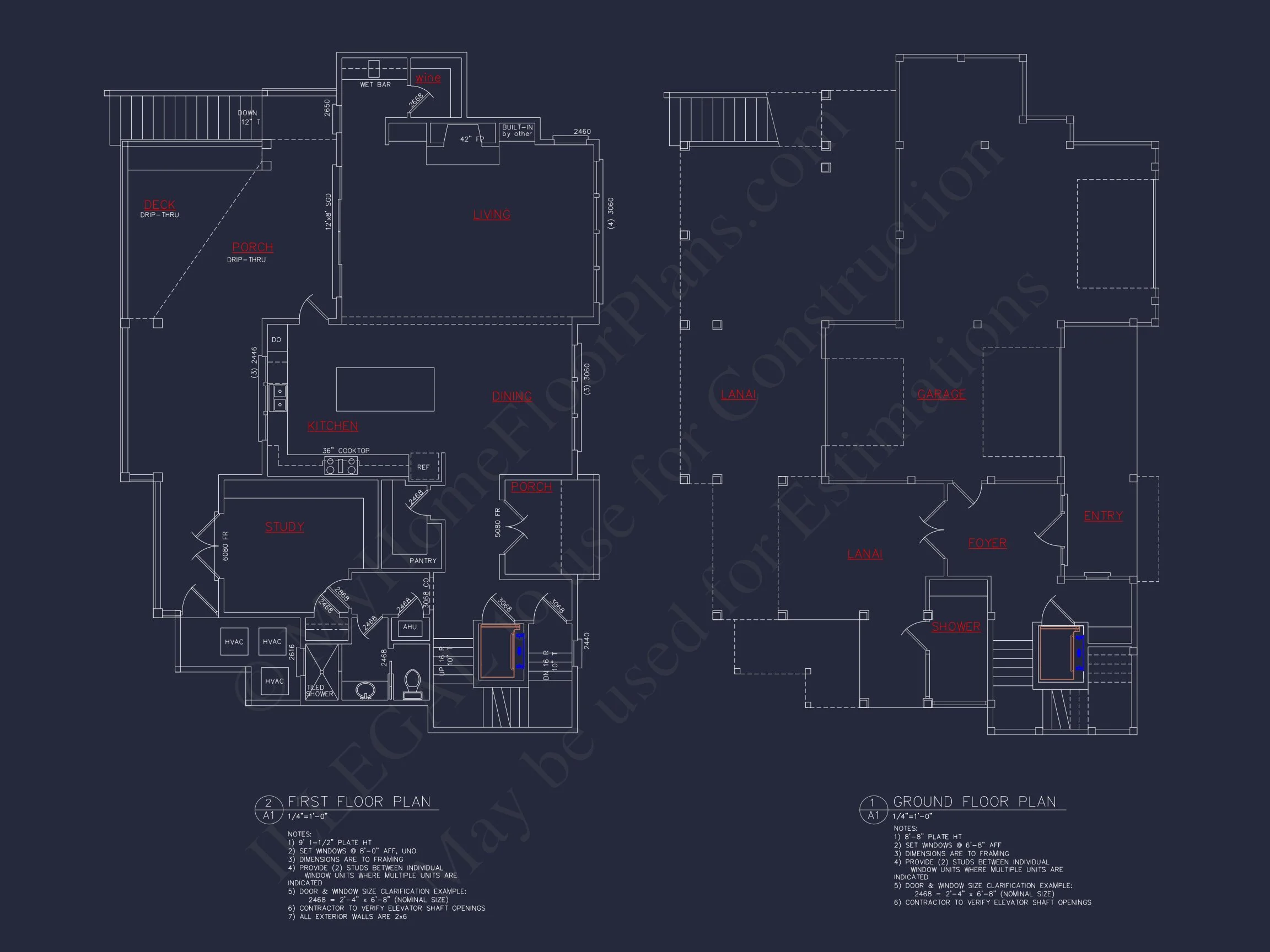 14-2148 HOUSE PLAN - Coastal 4-Story House Floor Plan: 4 Bed, 4 Bath, CAD 6 Coastal 4-Story house Floor Plan: 4 Bed, 4 Bath, CAD