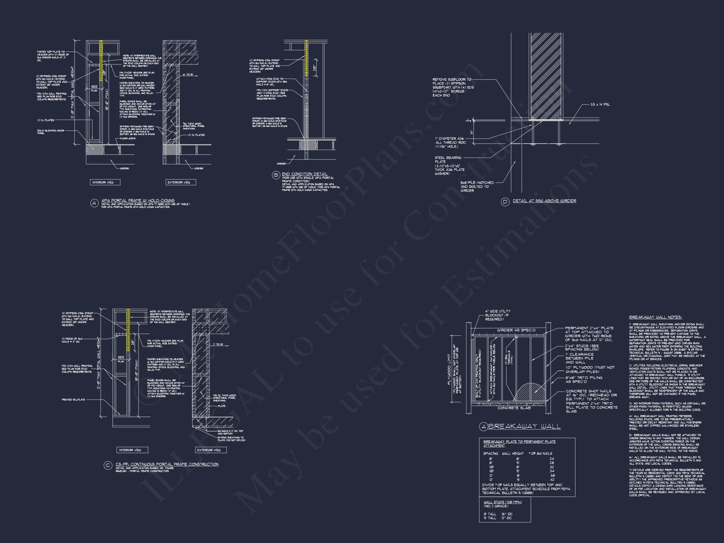 14-2147 HOUSE PLAN - Coastal 2.5-Story House Plan: 5-Bed, 4-Bath, CAD Blueprint 13 Coastal 2.5-Story house Plan: 5-Bed, 4-Bath, CAD Blueprint