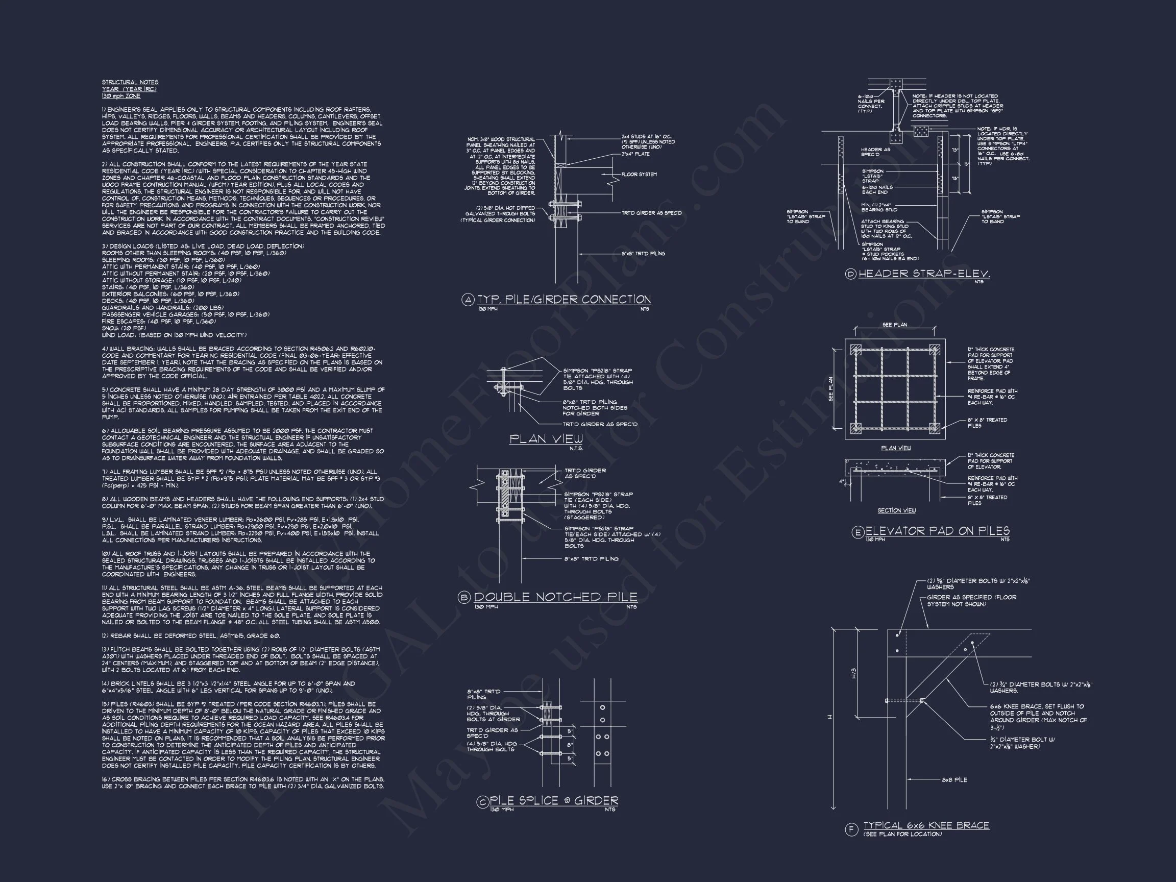 14-2147 HOUSE PLAN - Coastal 2.5-Story House Plan: 5-Bed, 4-Bath, CAD Blueprint 12 Coastal 2.5-Story house Plan: 5-Bed, 4-Bath, CAD Blueprint