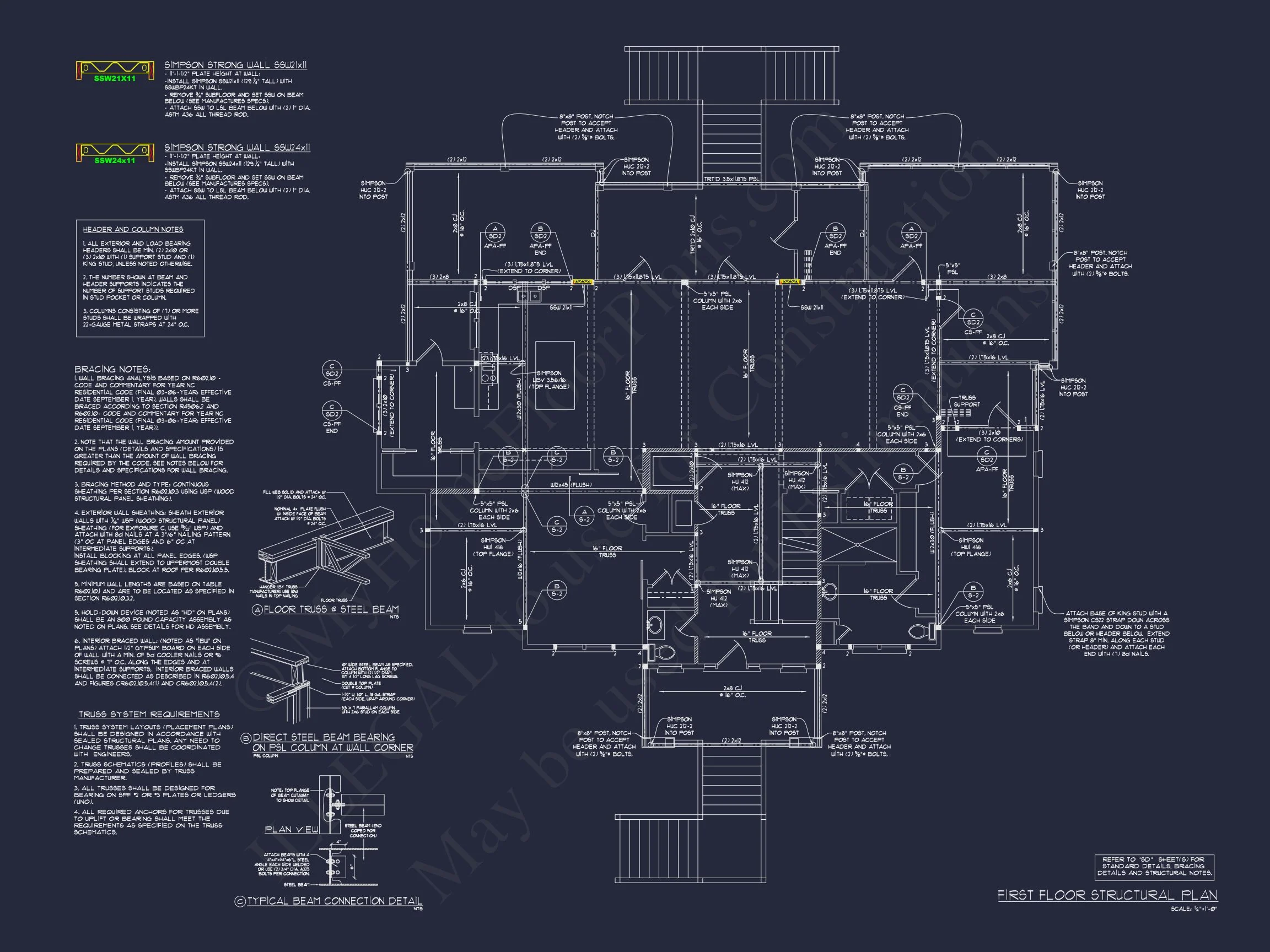 14-2147 HOUSE PLAN - Coastal 2.5-Story House Plan: 5-Bed, 4-Bath, CAD Blueprint 9 Coastal 2.5-Story house Plan: 5-Bed, 4-Bath, CAD Blueprint