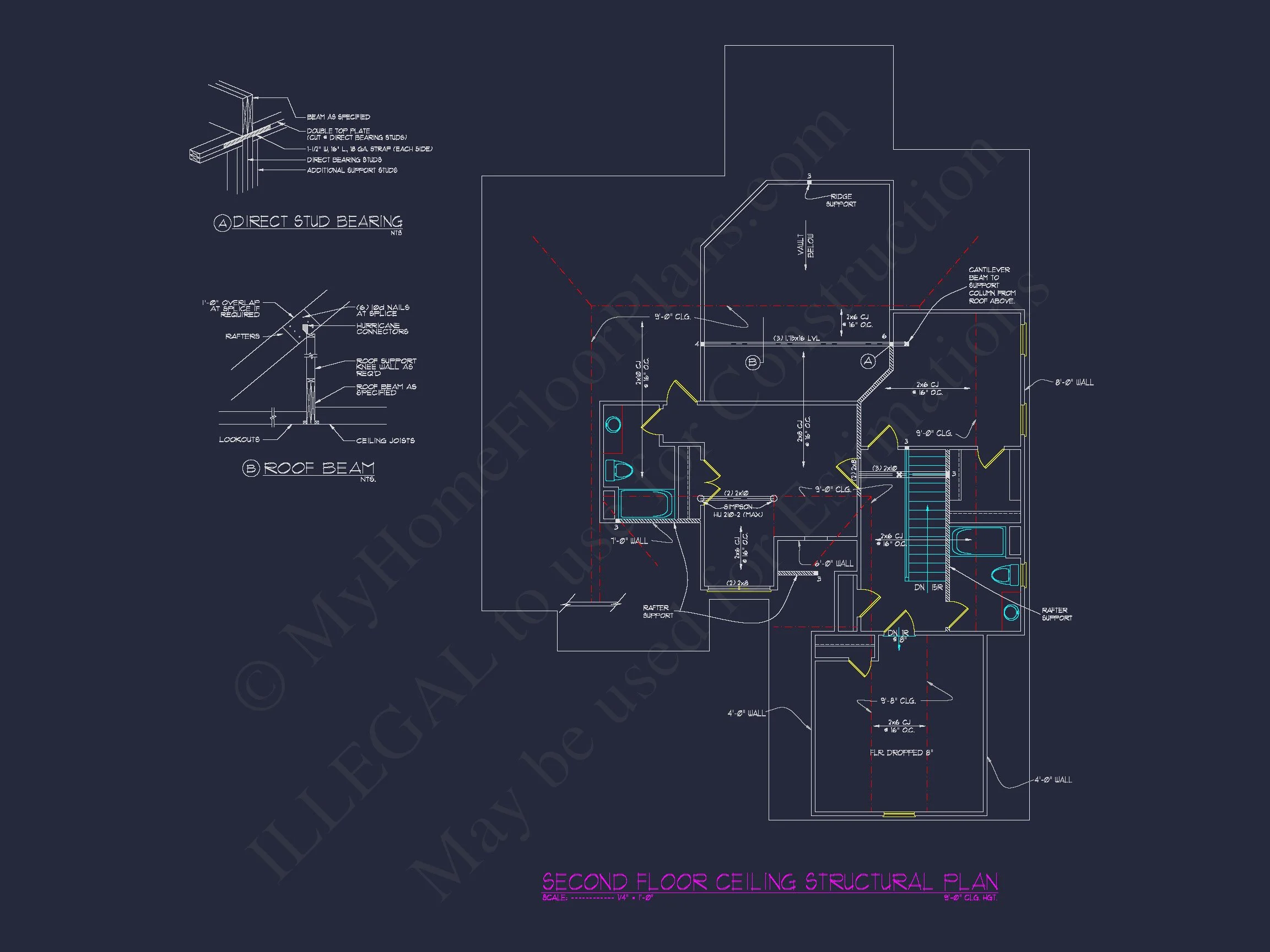 12-1074 HOUSE PLAN - Beautiful House Plan Featuring 5 Beds, CAD Blueprints & Designs 13 Beautiful house Plan Featuring 5 Beds, CAD Blueprints & Designs