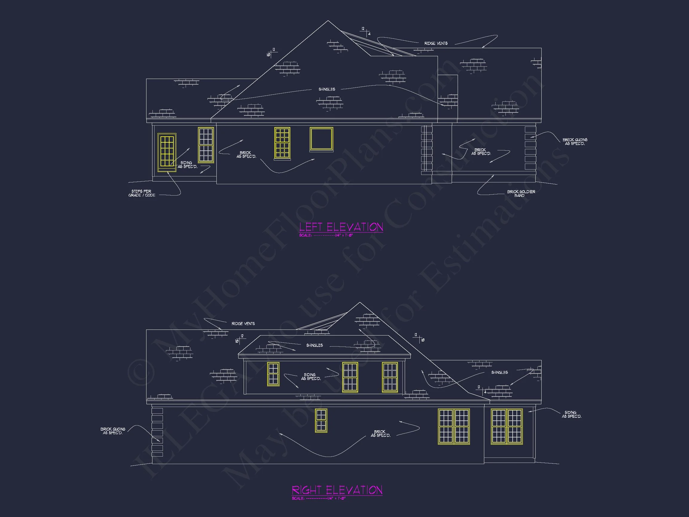 12-1074 HOUSE PLAN - Beautiful House Plan Featuring 5 Beds, CAD Blueprints & Designs 8 Beautiful house Plan Featuring 5 Beds, CAD Blueprints & Designs