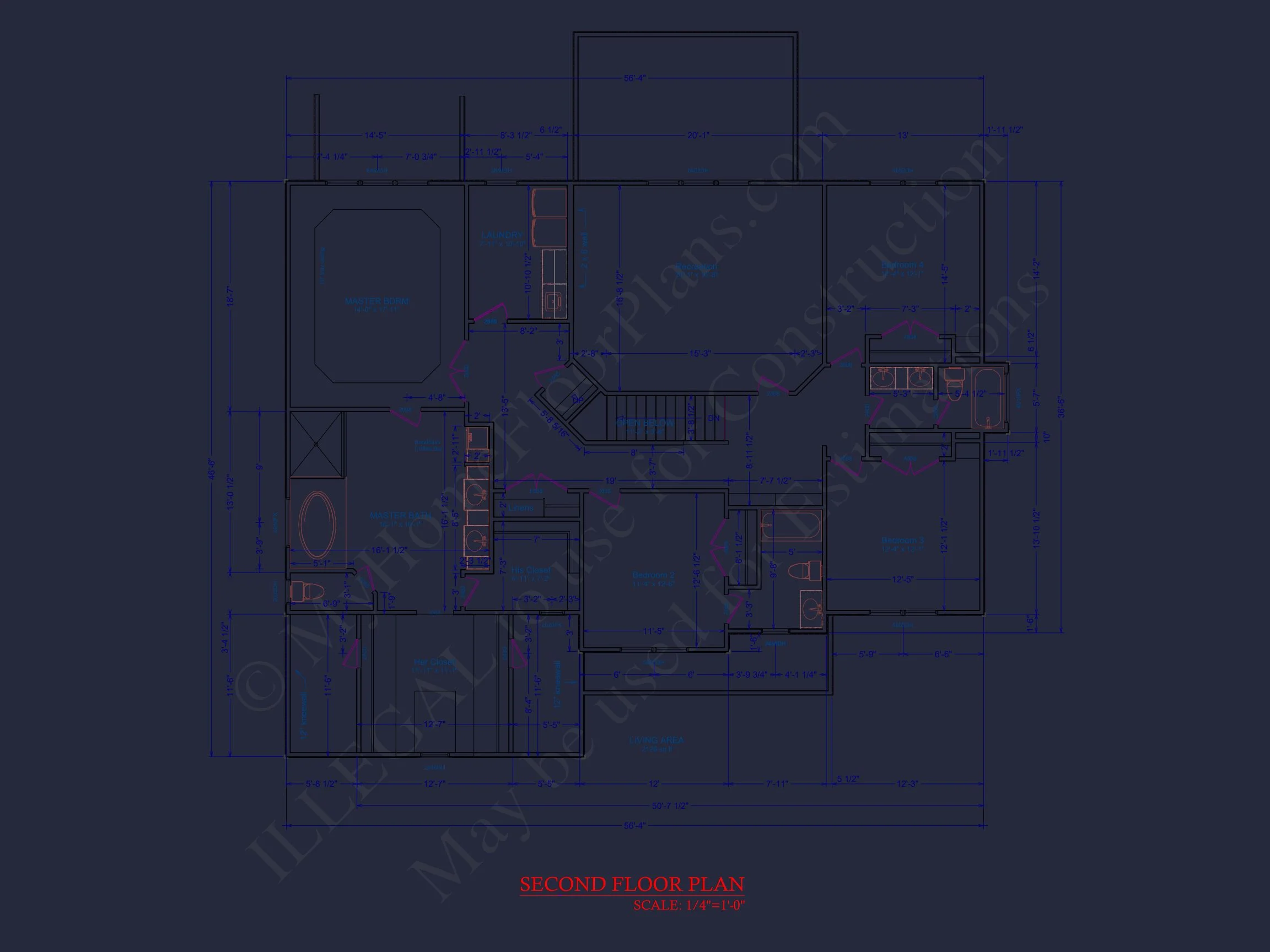 11-1749 HOUSE PLAN - Spacious House Plan with 5 Bedrooms, CAD Blueprint Designs 9 Spacious house Plan with 5 Bedrooms, CAD Blueprint Designs