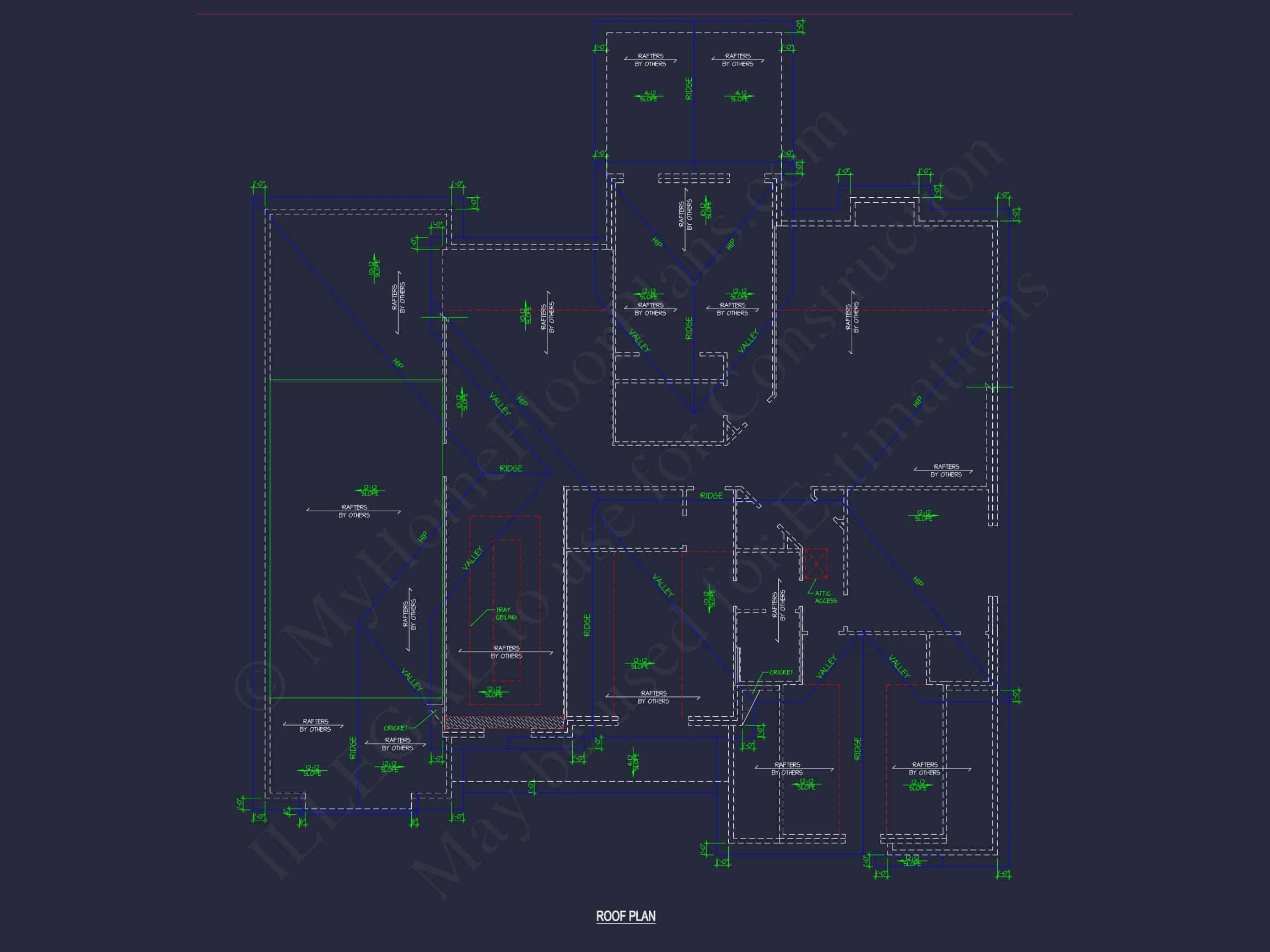 11-1041 HOUSE PLAN - Traditional 4-Bedroom House Plan | 2-Story CAD Blueprint Designs 14 2-Story CAD Blueprint Designs