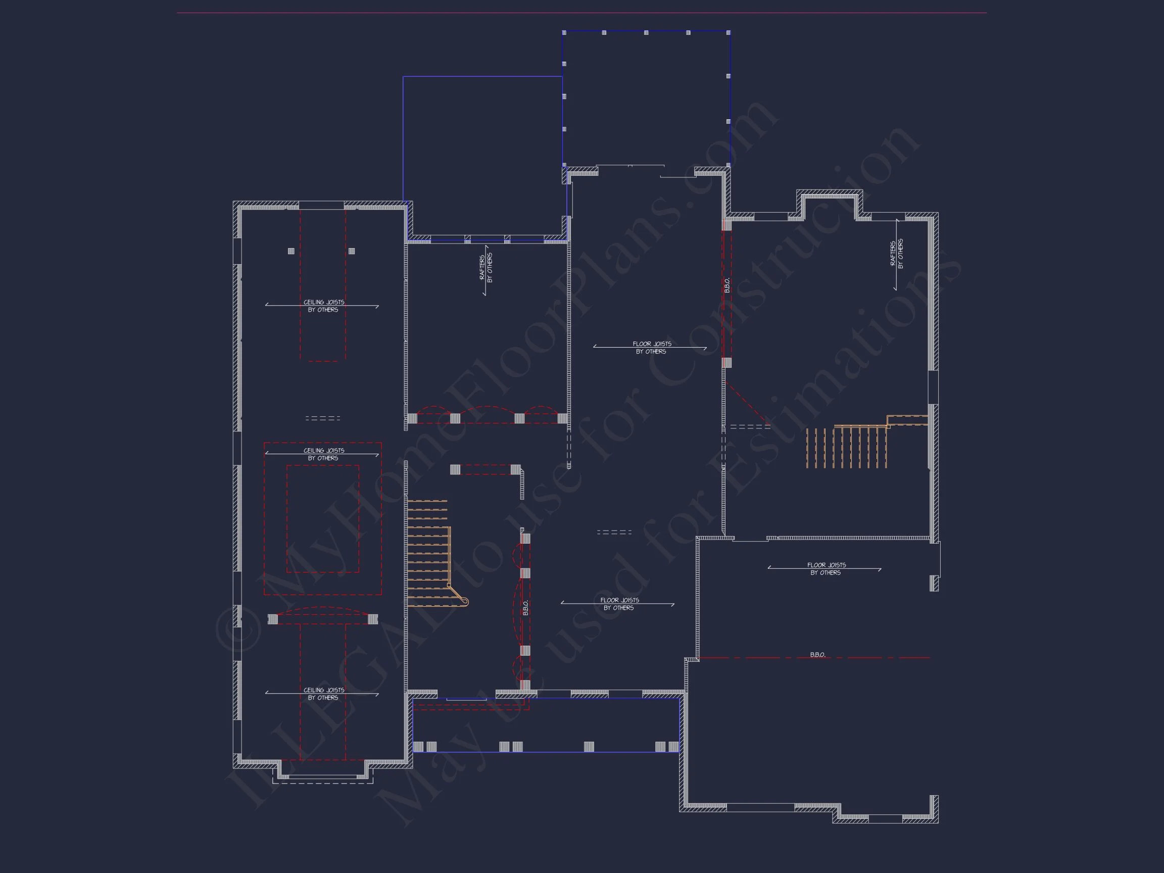 11-1041 HOUSE PLAN - Traditional 4-Bedroom House Plan | 2-Story CAD Blueprint Designs 12 2-Story CAD Blueprint Designs