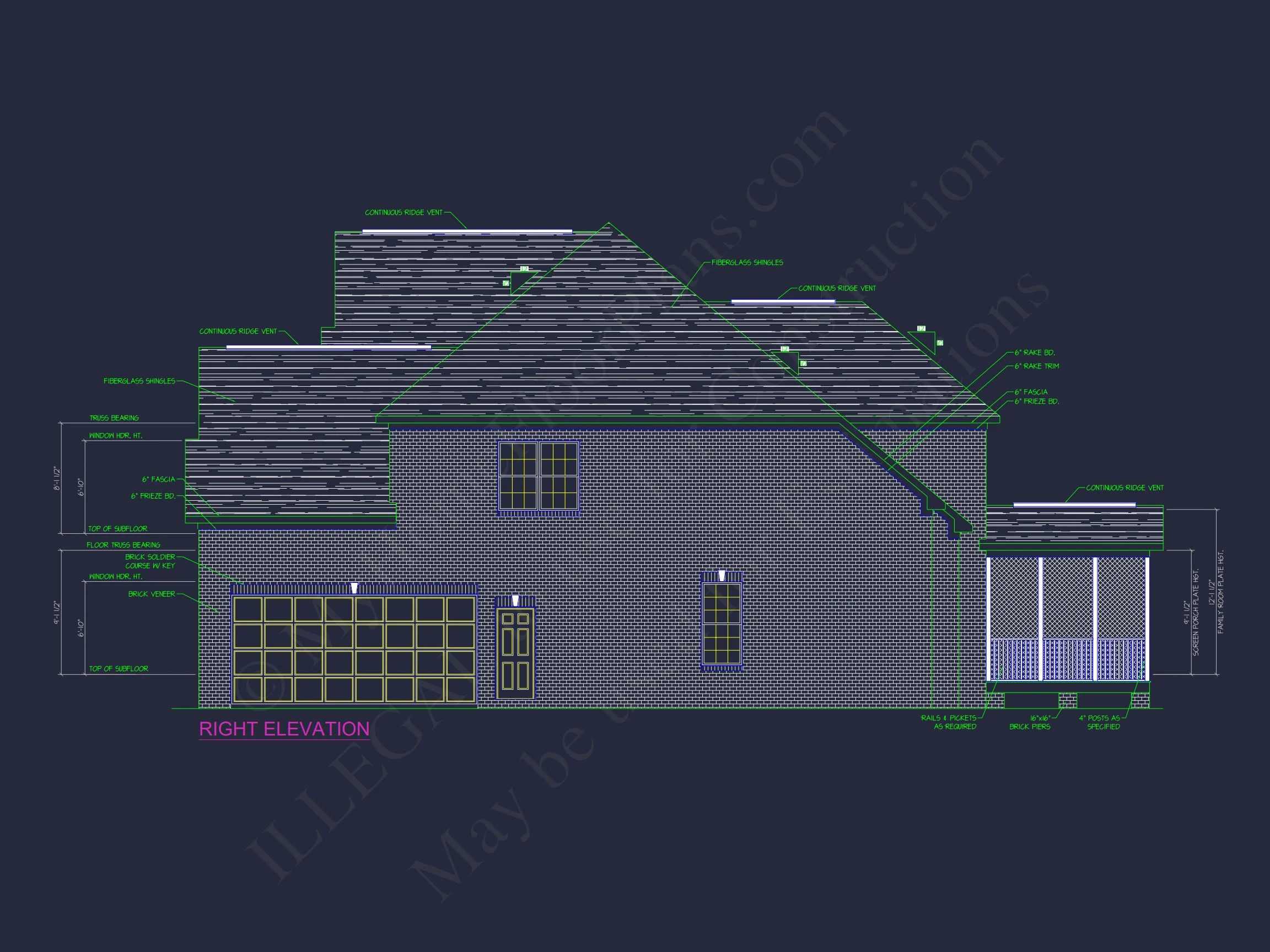 11-1041 HOUSE PLAN - Traditional 4-Bedroom House Plan | 2-Story CAD Blueprint Designs 4 2-Story CAD Blueprint Designs