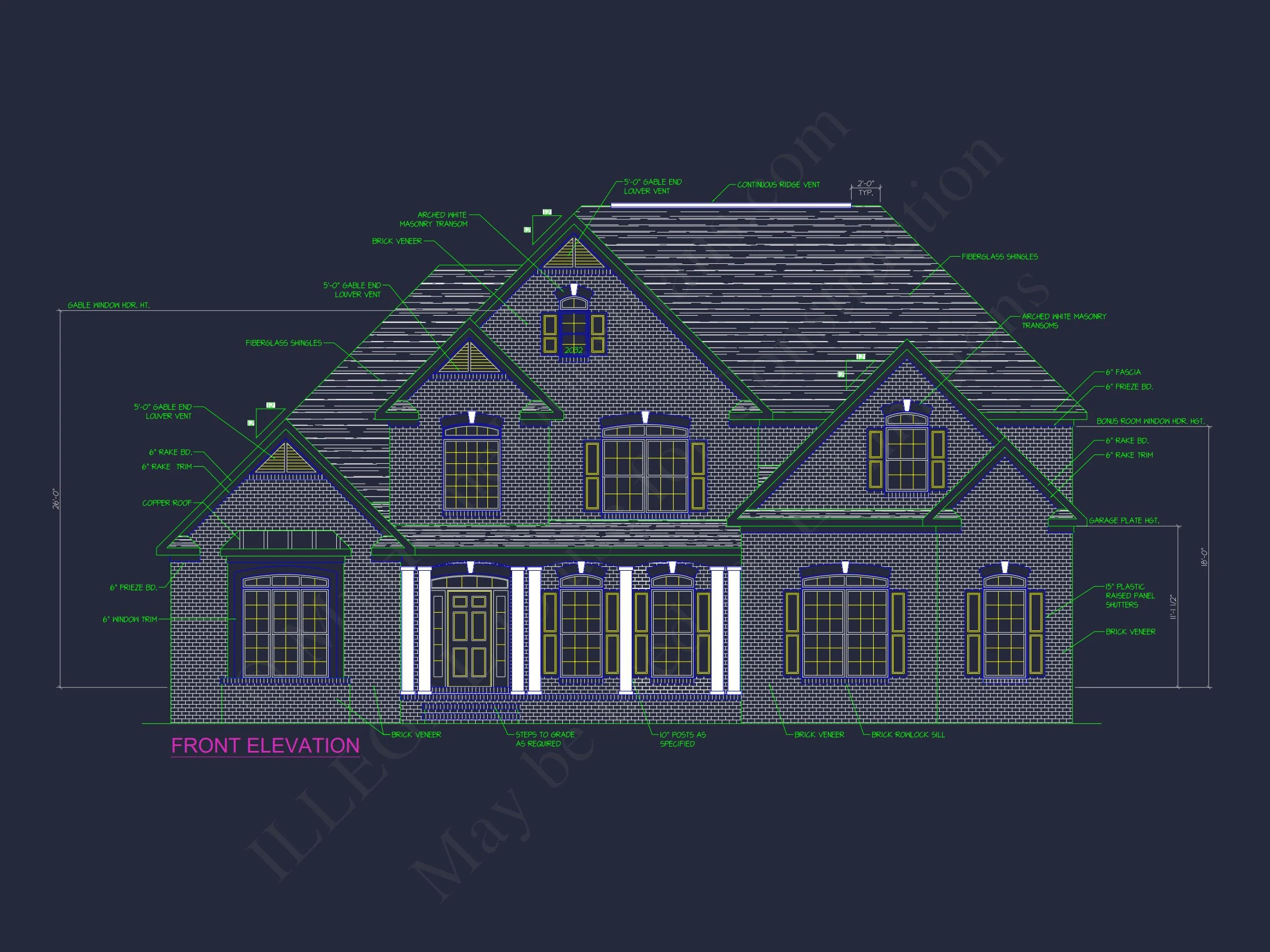 11-1041 HOUSE PLAN - Traditional 4-Bedroom House Plan | 2-Story CAD Blueprint Designs 2 2-Story CAD Blueprint Designs