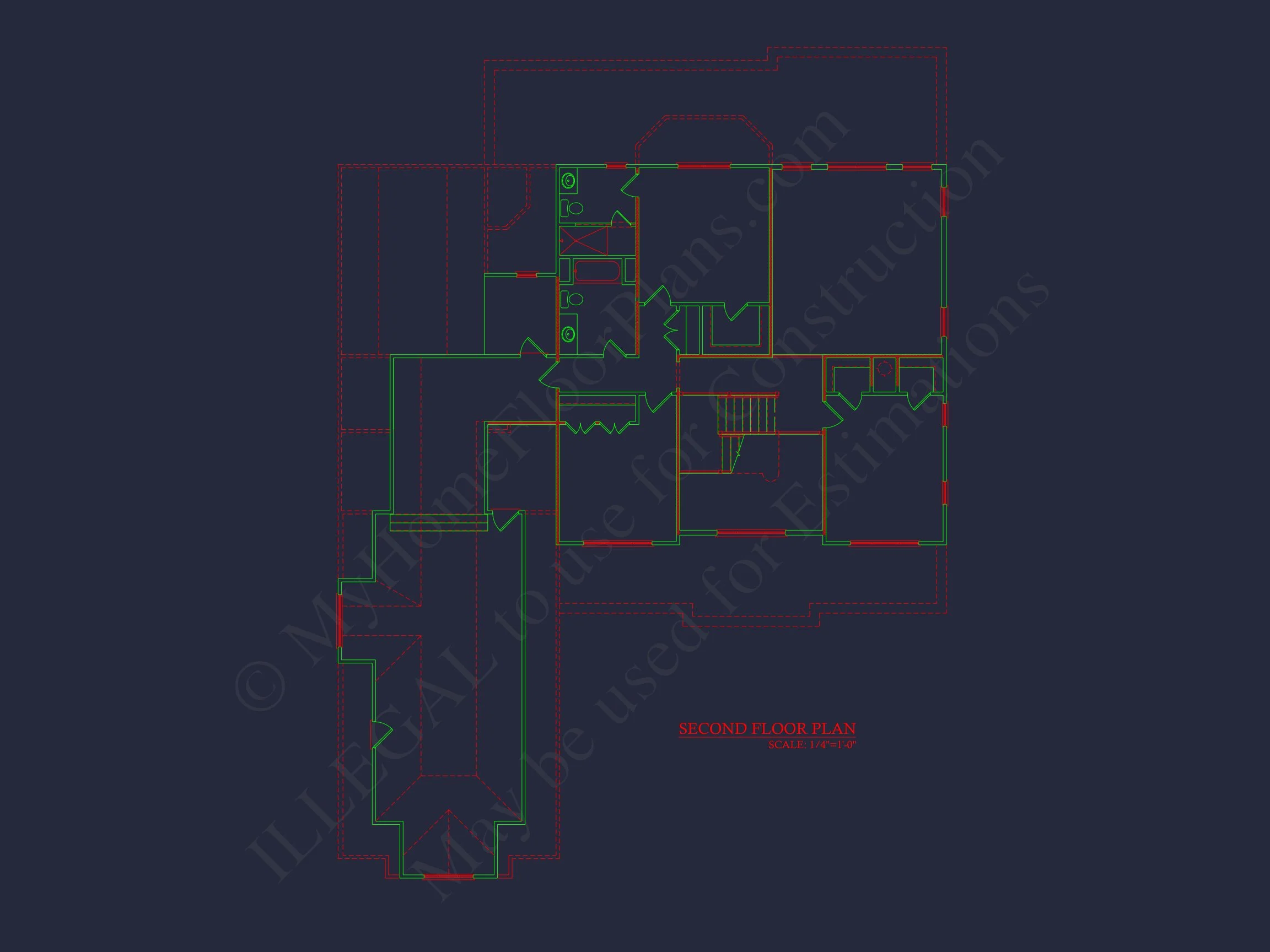 10-1585 HOUSE PLAN - Elegant House Plan with 4 Bedrooms, Floor Plan, and CAD Design 7 Elegant house Plan with 4 Bedrooms, Floor Plan, and CAD Design