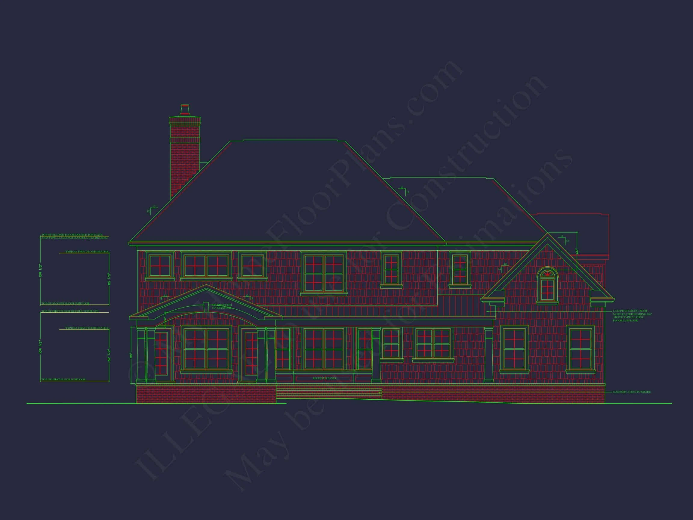 10-1585 HOUSE PLAN - Elegant House Plan with 4 Bedrooms, Floor Plan, and CAD Design 4 Elegant house Plan with 4 Bedrooms, Floor Plan, and CAD Design