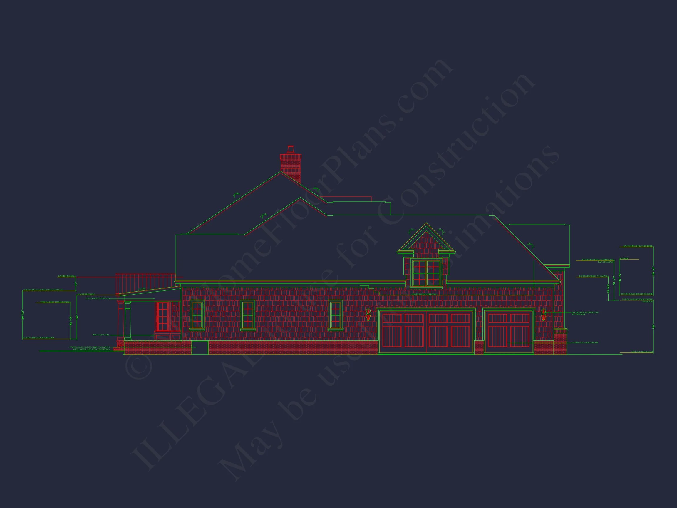 10-1585 HOUSE PLAN - Elegant House Plan with 4 Bedrooms, Floor Plan, and CAD Design 3 Elegant house Plan with 4 Bedrooms, Floor Plan, and CAD Design