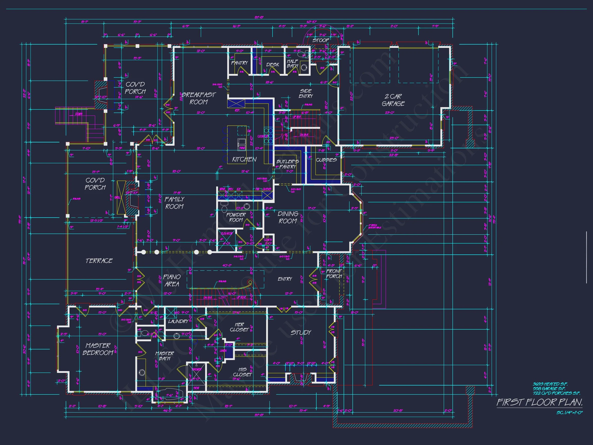 10-1554 HOUSE PLAN - Luxury House Plan: 7782 Sq Ft, 5 Beds, 3 Story Blueprint 16 Luxury house Plan: 7782 Sq Ft, 5 Beds, 3 Story Blueprint