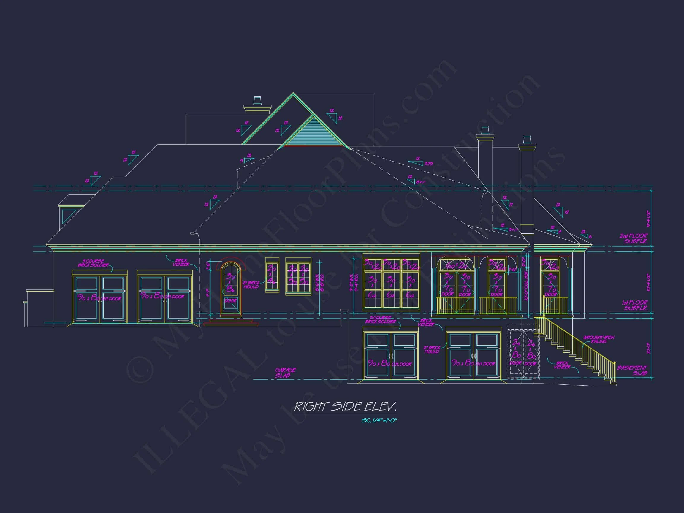 10-1554 HOUSE PLAN - Luxury House Plan: 7782 Sq Ft, 5 Beds, 3 Story Blueprint 9 Luxury house Plan: 7782 Sq Ft, 5 Beds, 3 Story Blueprint