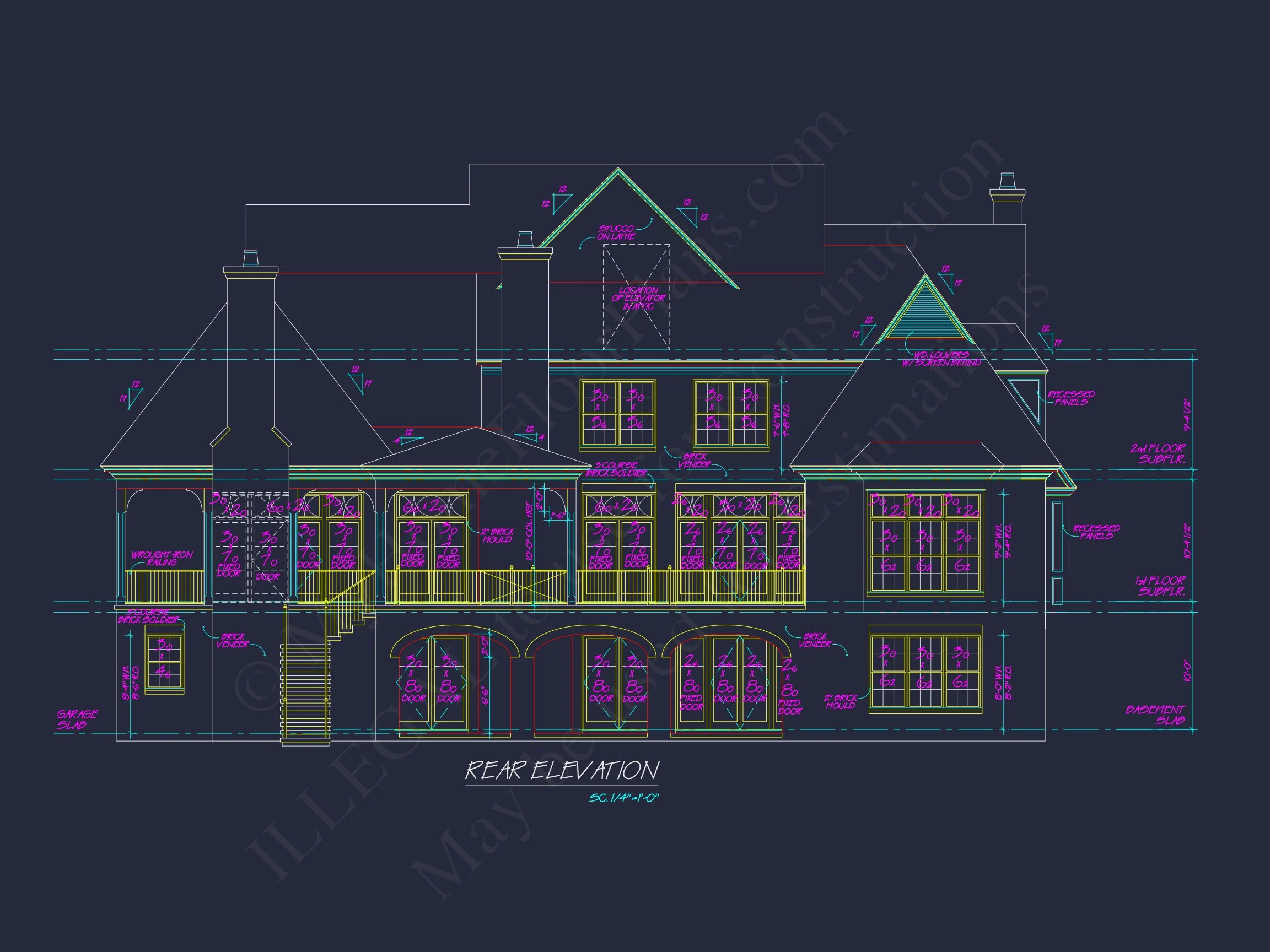 10-1554 HOUSE PLAN - Luxury House Plan: 7782 Sq Ft, 5 Beds, 3 Story Blueprint 7 Luxury house Plan: 7782 Sq Ft, 5 Beds, 3 Story Blueprint