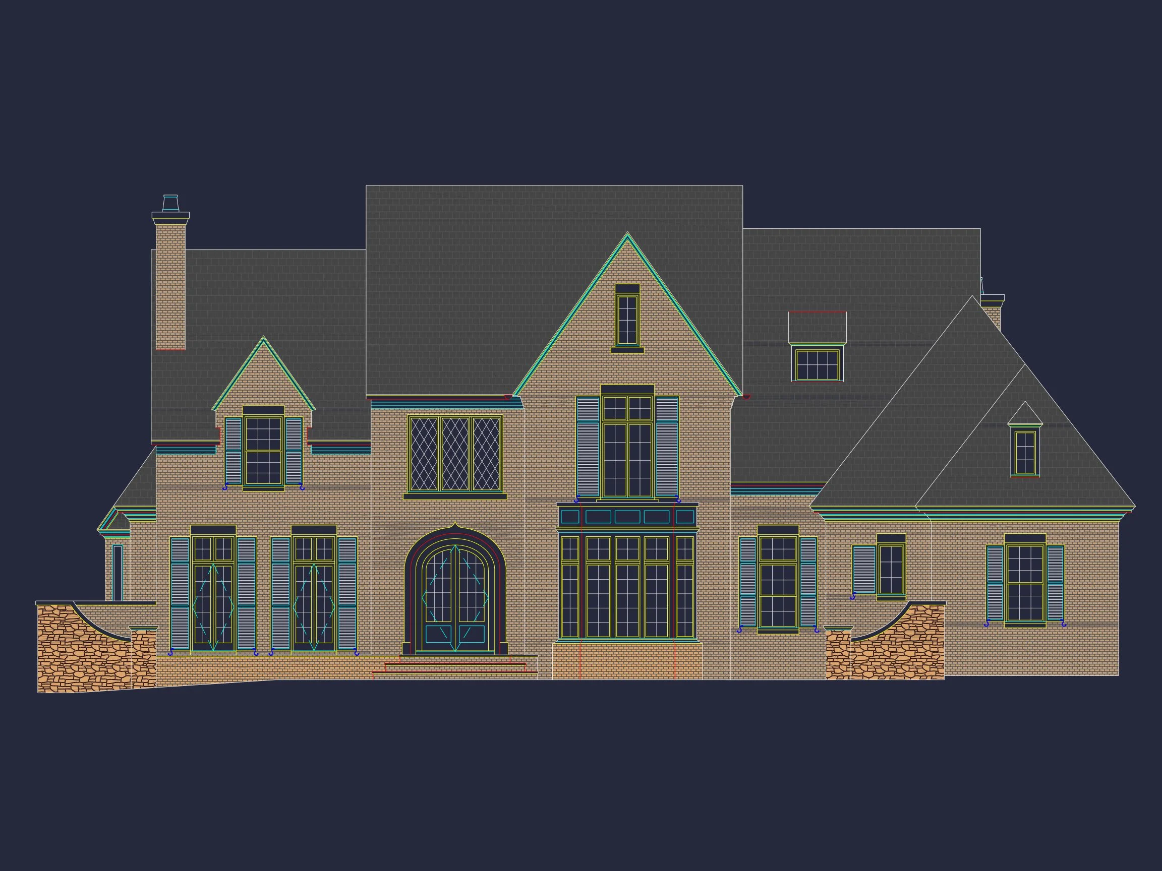 10-1554 HOUSE PLAN - Luxury House Plan: 7782 Sq Ft, 5 Beds, 3 Story Blueprint 5 Luxury house Plan: 7782 Sq Ft, 5 Beds, 3 Story Blueprint
