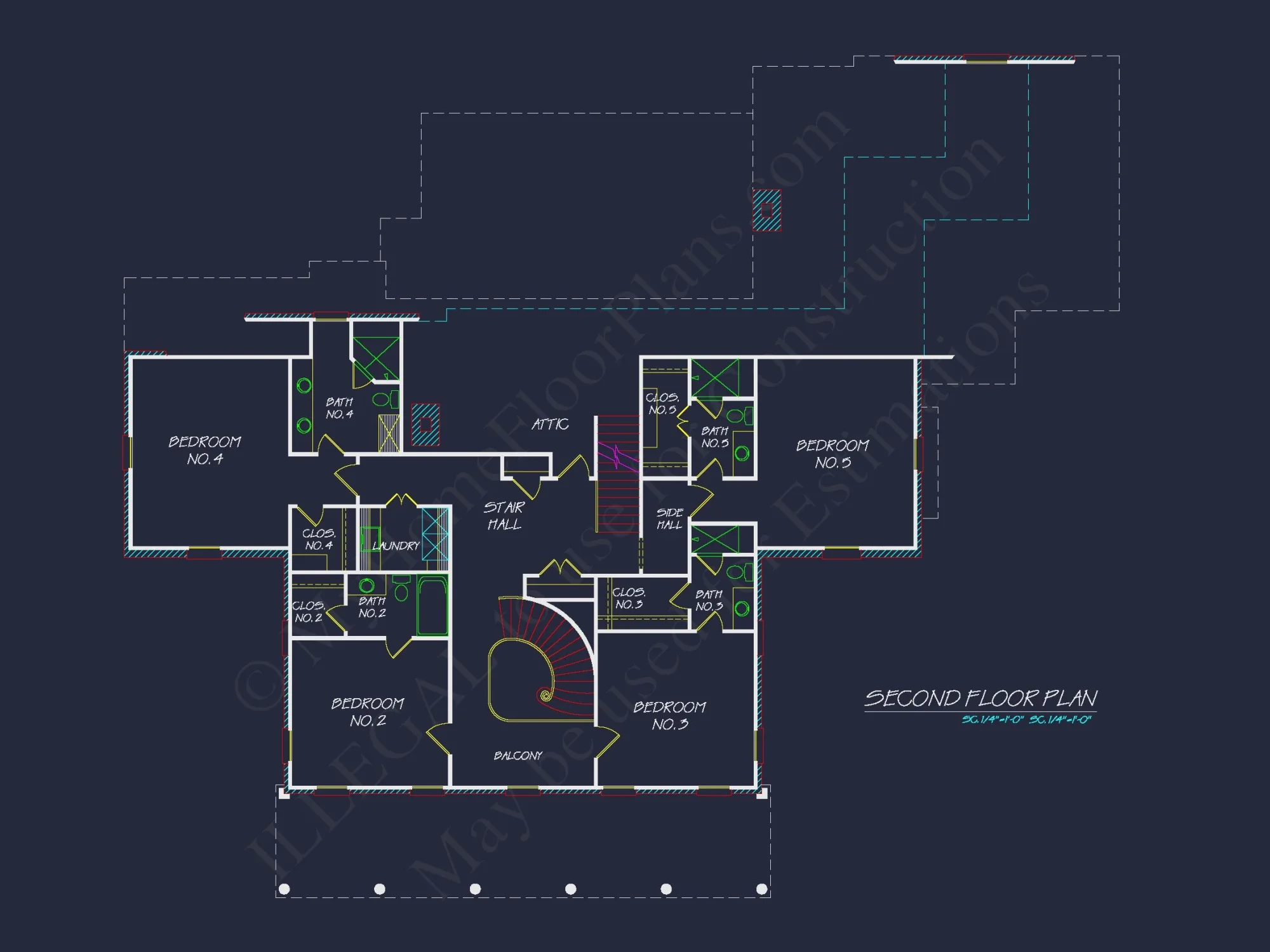 Traditional Colonial Revival house Plans & Blueprints - 6093 Sq Ft