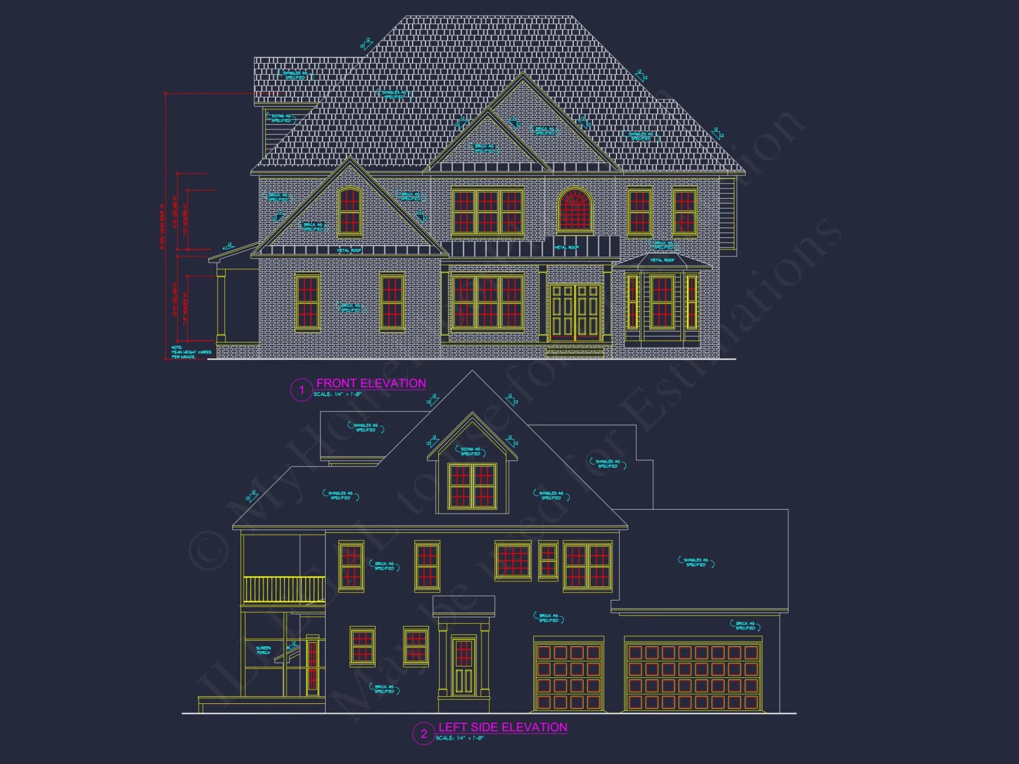 Colonial Revival house Plan: 3D Blueprint for Spacious Designs