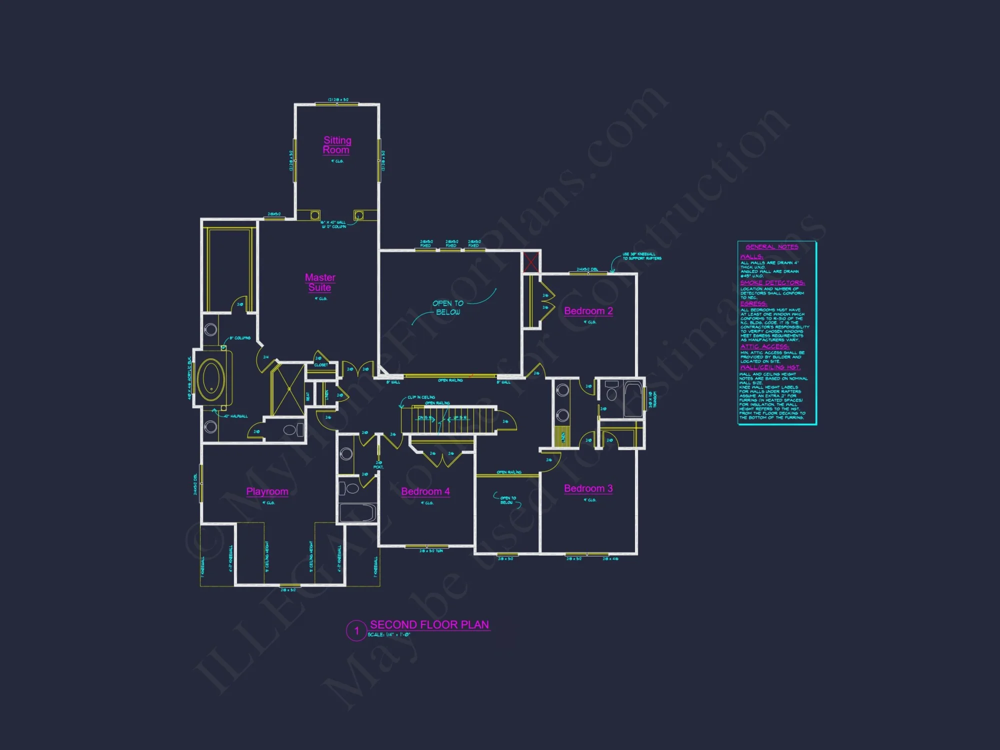 Spacious 2-Story house Plan with CAD Designs and 4 Elevations