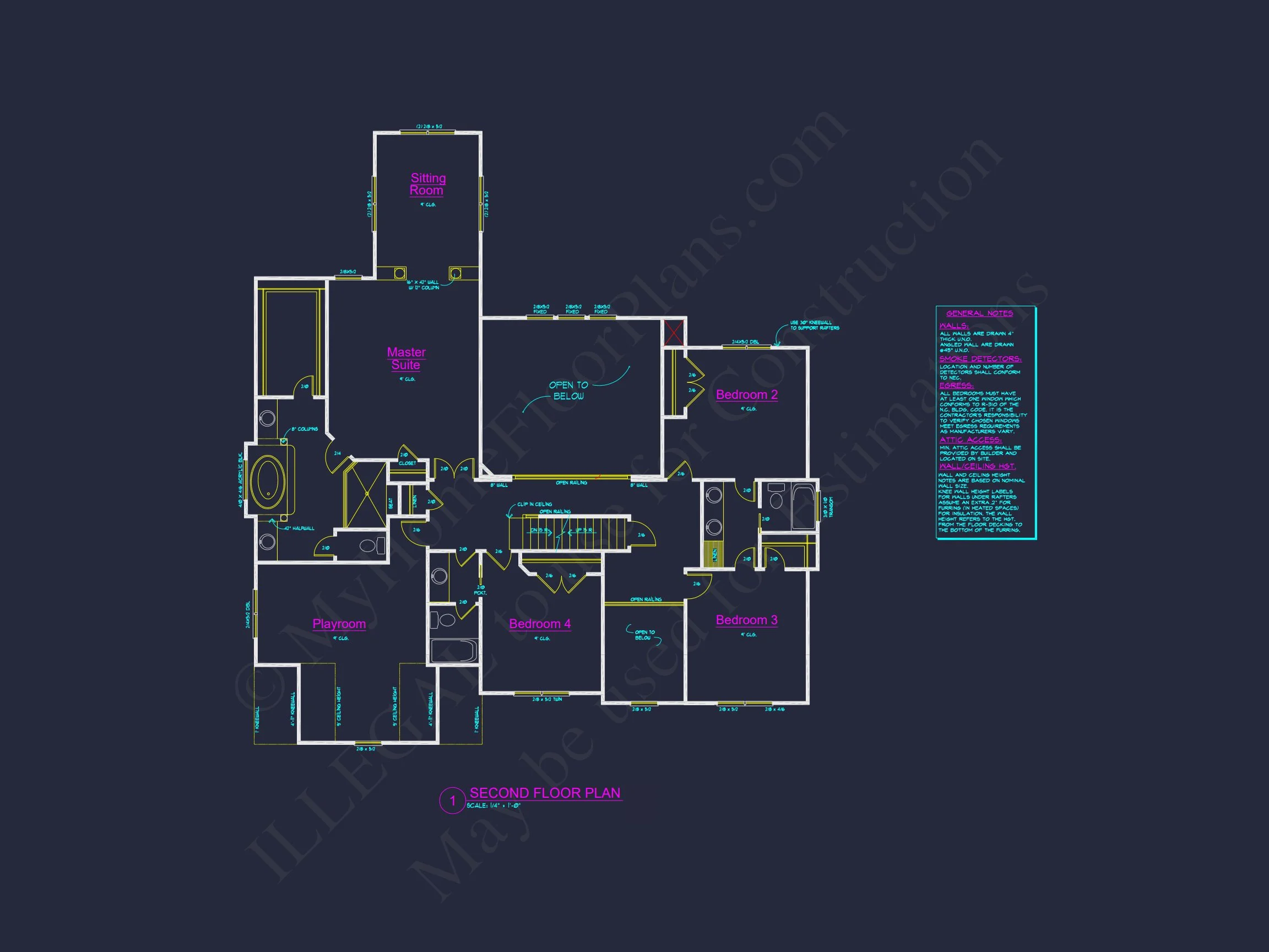 8-1310 HOUSE PLAN - Spacious 2-Story House Plan with CAD Designs and 4 Elevations 12 Spacious 2-Story house Plan with CAD Designs and 4 Elevations