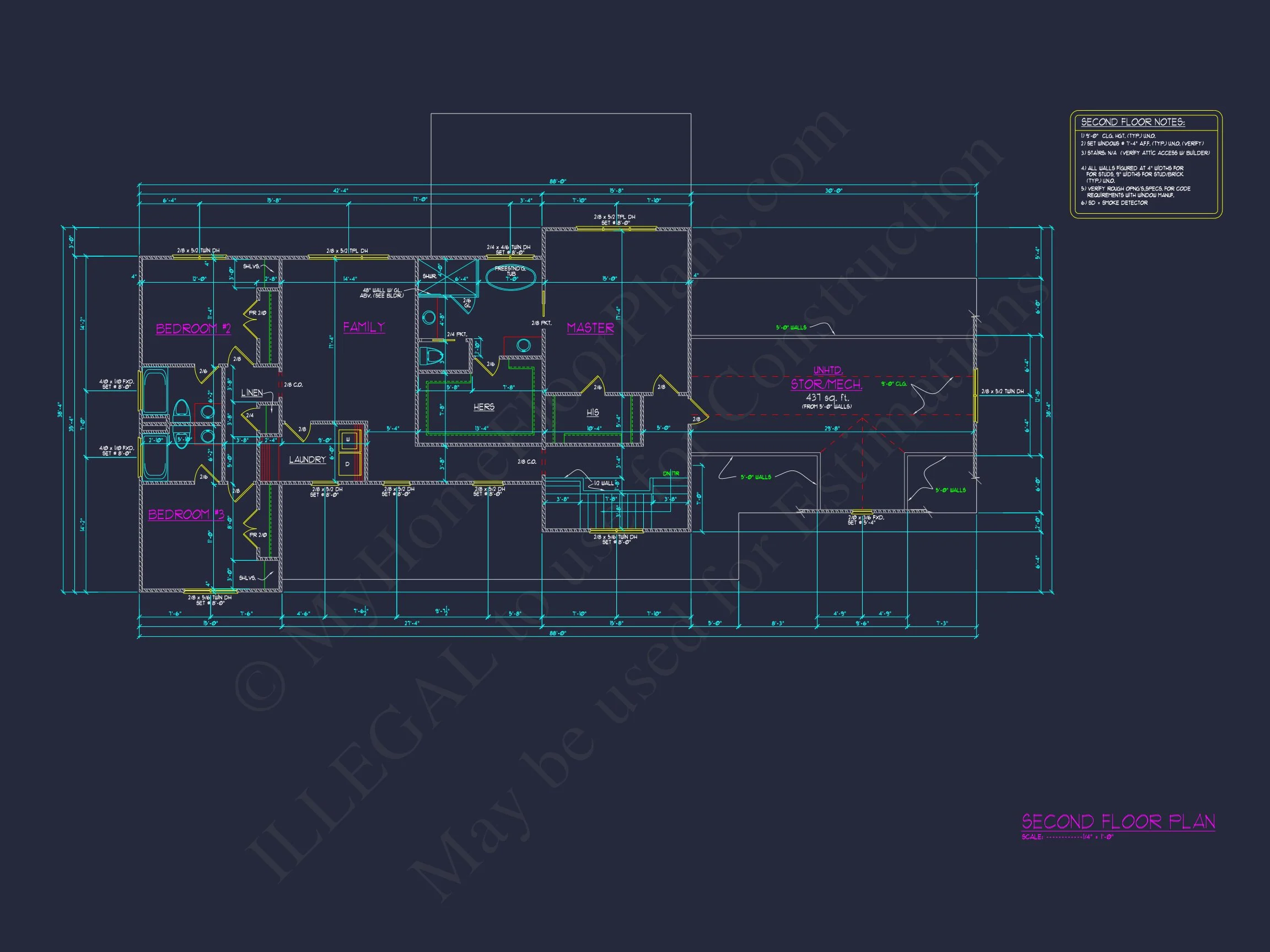 20-2183 HOUSE PLAN - Colonial Farmhouse House Plan with CAD Designs and Floor Blueprint 9 Colonial Farmhouse house Plan with CAD Designs and Floor Blueprint