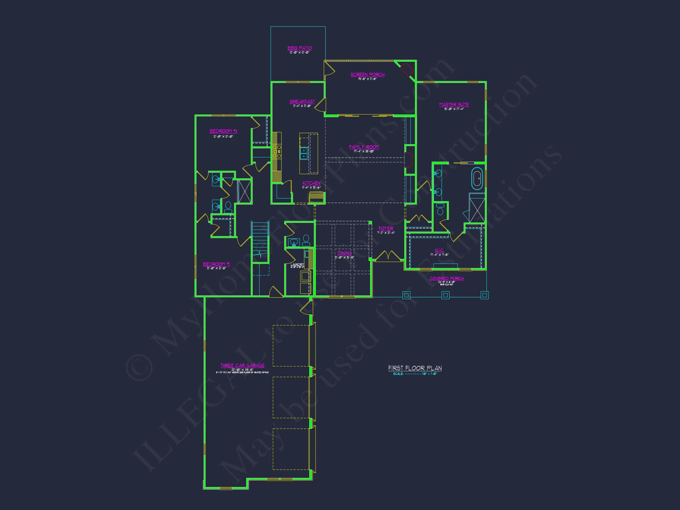 20-2088 HOUSE PLAN - Modern Craftsman House Plan with 1.5 Floors and Spacious Garage 4 Modern Craftsman house Plan with 1.5 Floors and Spacious Garage