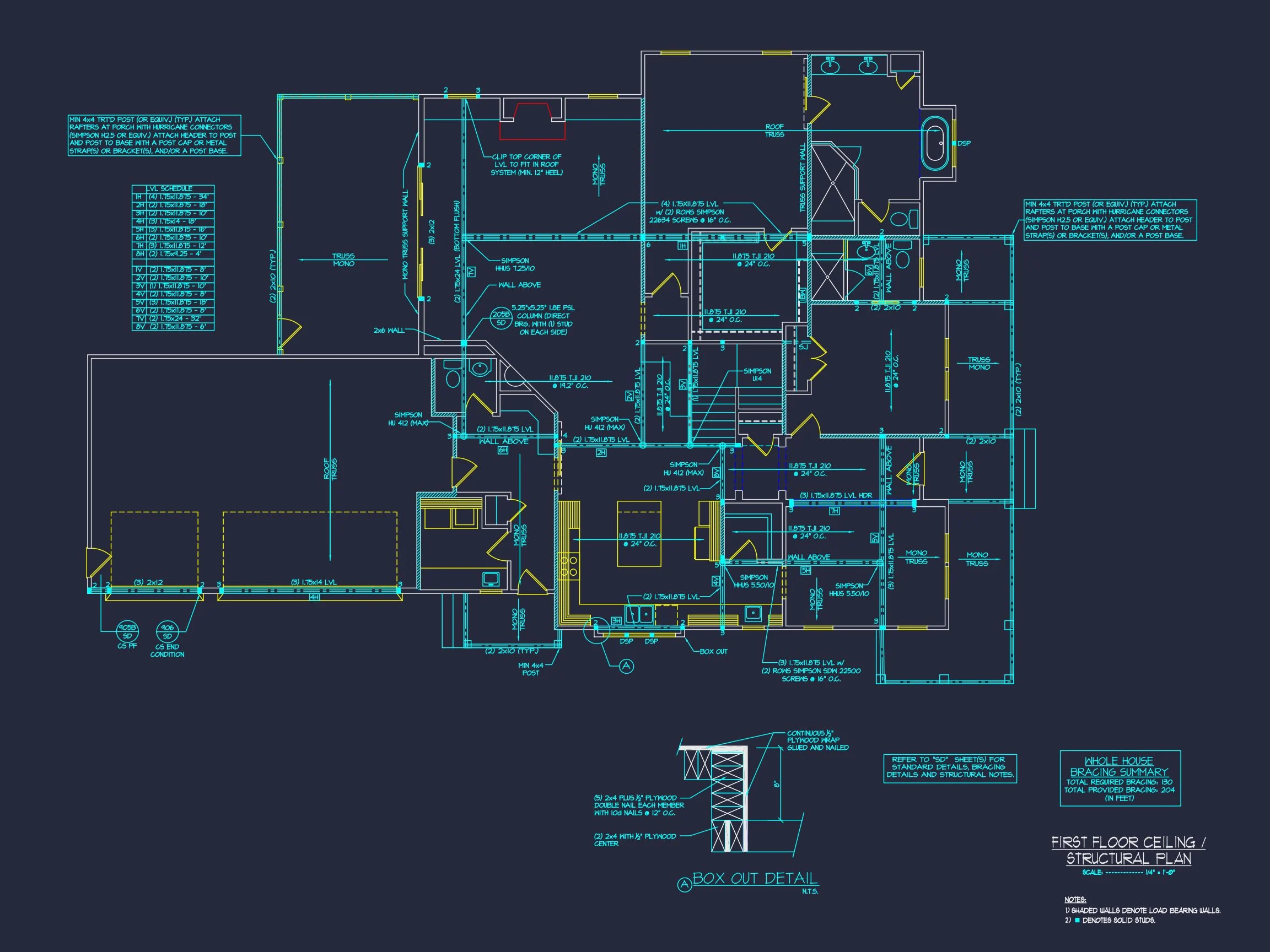 20-2070 HOUSE PLAN - Architectural House Floor Plan | 2-Story CAD Design Blueprint 13 Architectural house Floor Plan