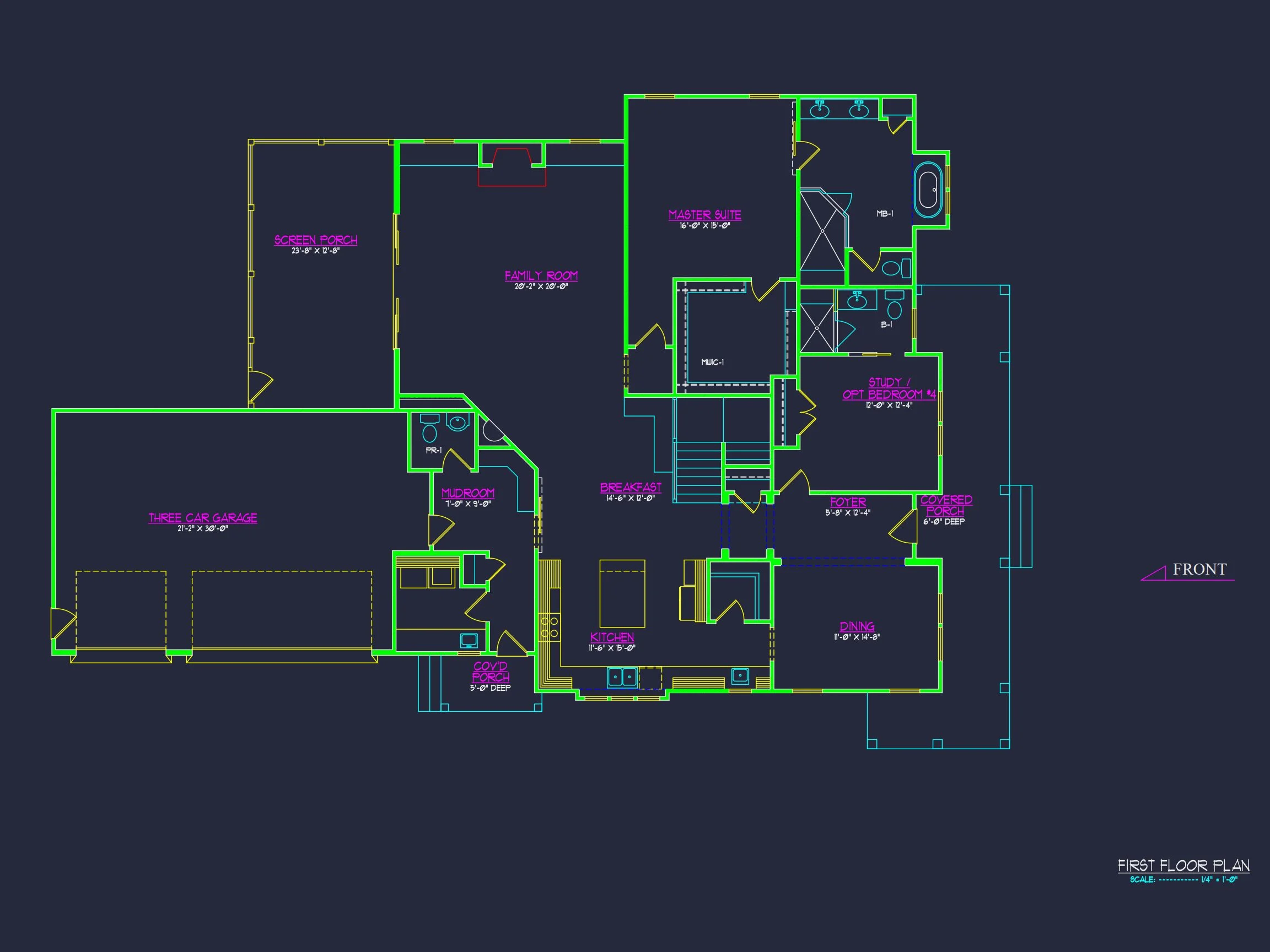 20-2070 HOUSE PLAN - Architectural House Floor Plan | 2-Story CAD Design Blueprint 6 2-Story CAD Design Blueprint