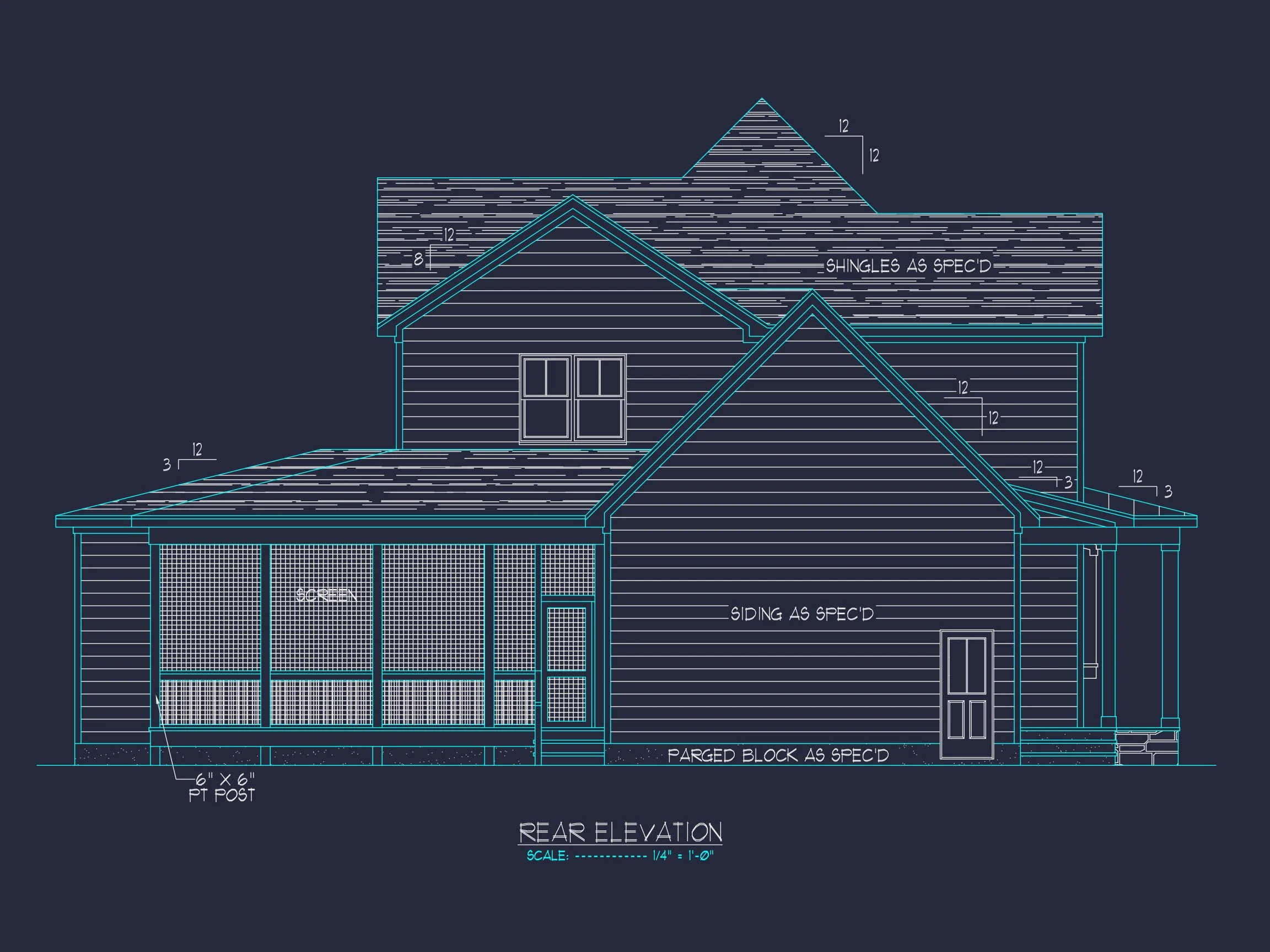 20-2070 HOUSE PLAN - Architectural House Floor Plan | 2-Story CAD Design Blueprint 5 Architectural house Floor Plan