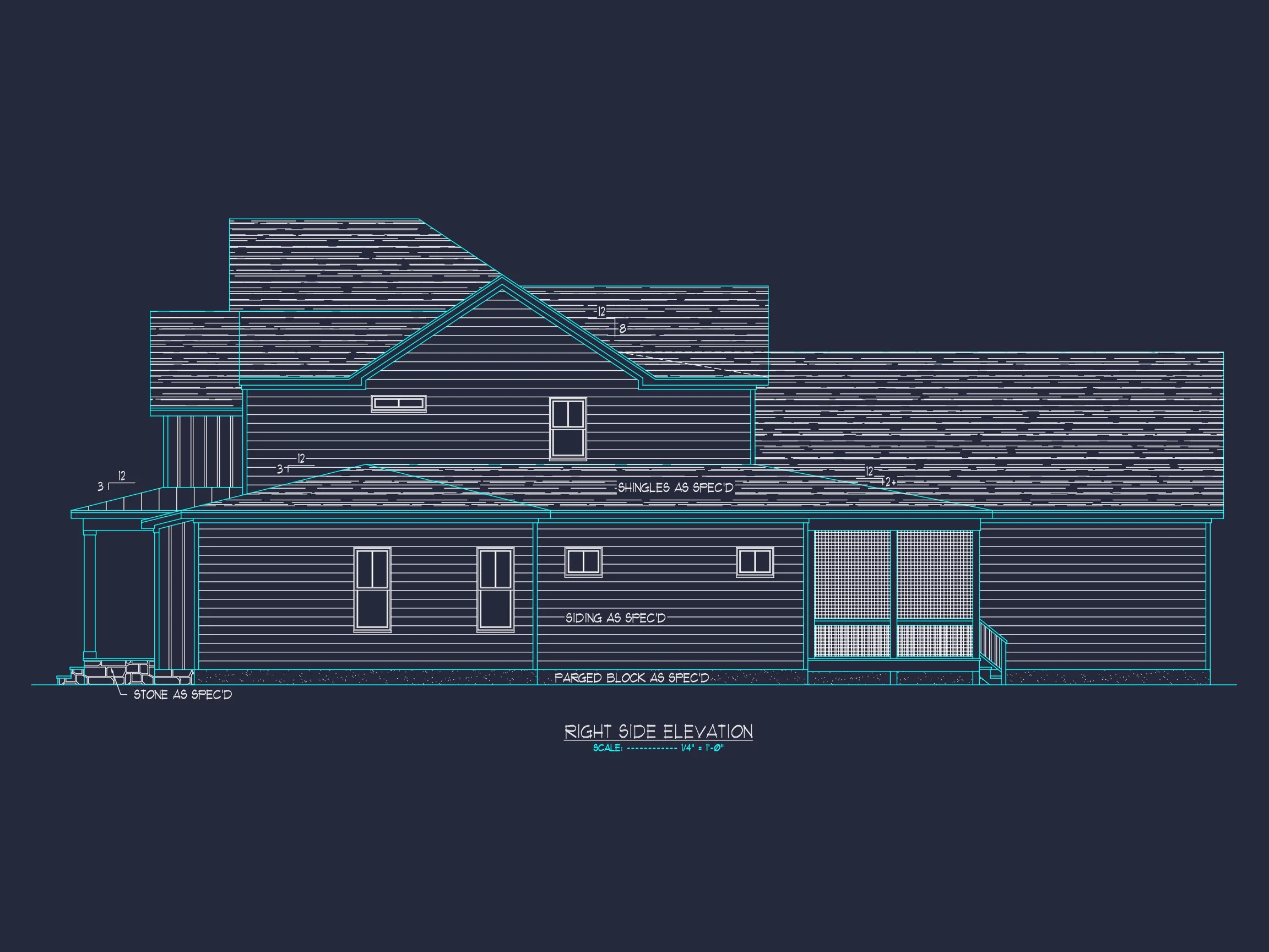 20-2070 HOUSE PLAN - Architectural House Floor Plan | 2-Story CAD Design Blueprint 4 2-Story CAD Design Blueprint