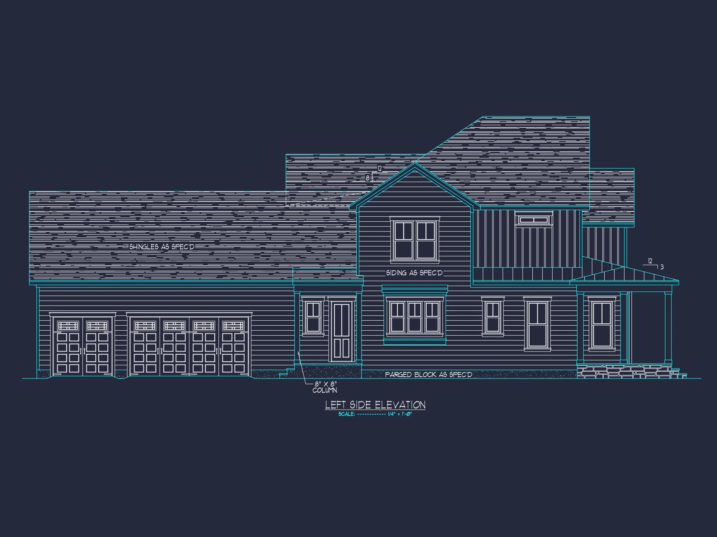 20-2070 HOUSE PLAN - Architectural House Floor Plan | 2-Story CAD Design Blueprint 3 Architectural house Floor Plan