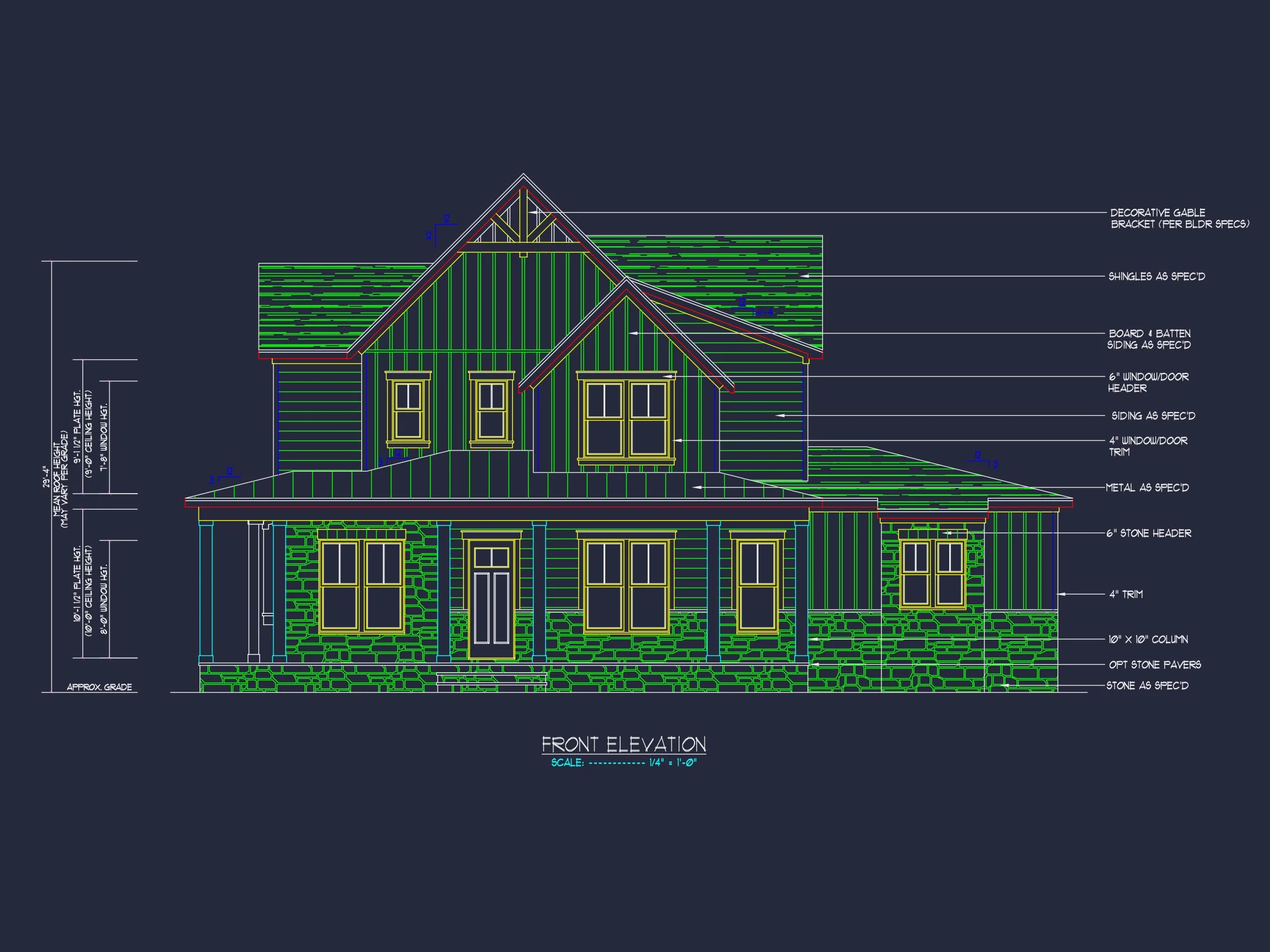 20-2070 HOUSE PLAN - Architectural House Floor Plan | 2-Story CAD Design Blueprint 2 2-Story CAD Design Blueprint