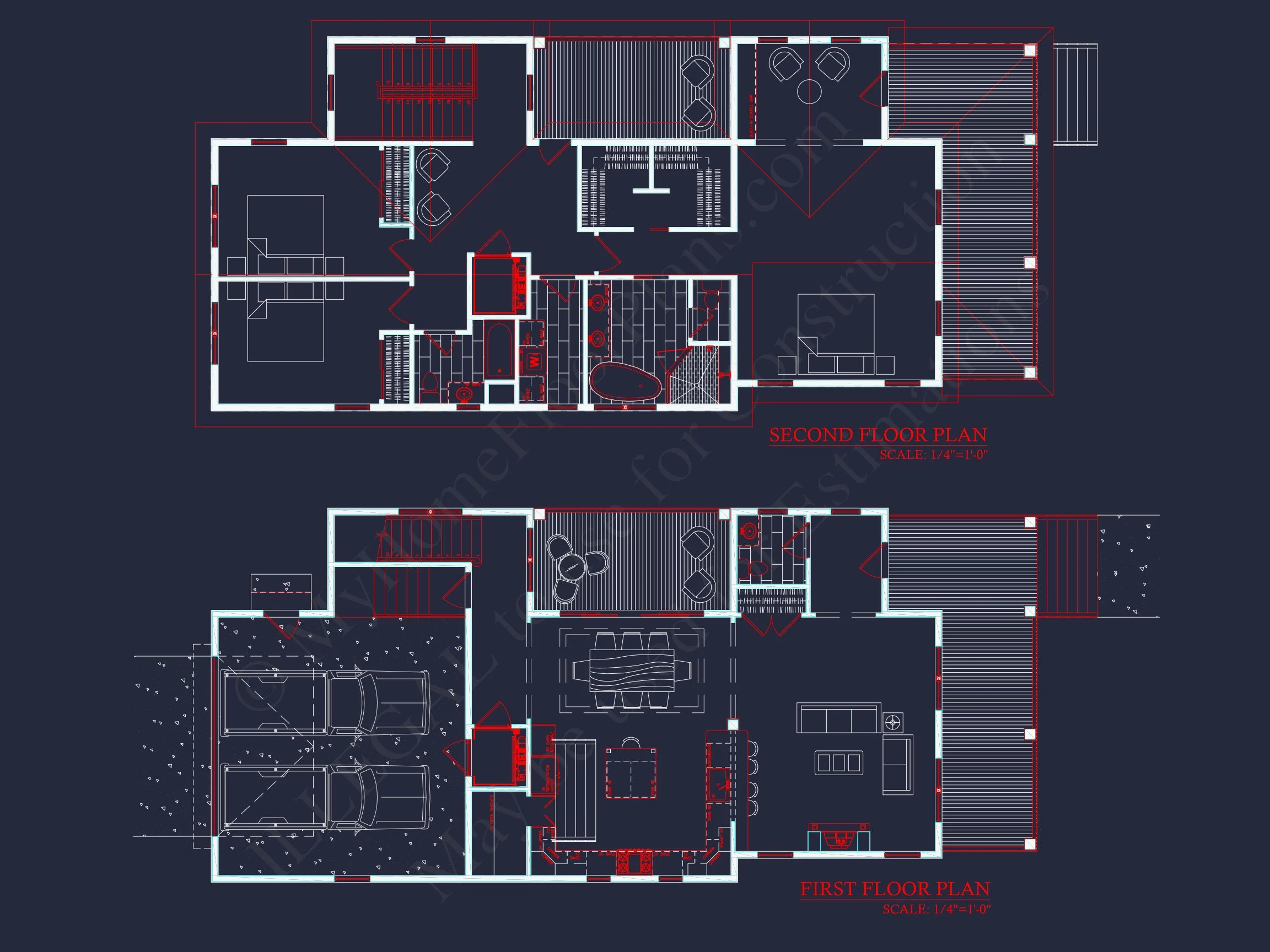 20-1927 HOUSE PLAN - Charleston House Plan with Detailed CAD Blueprint and Architecture 57 Modern house Plan with Detailed CAD Blueprint and Architecture