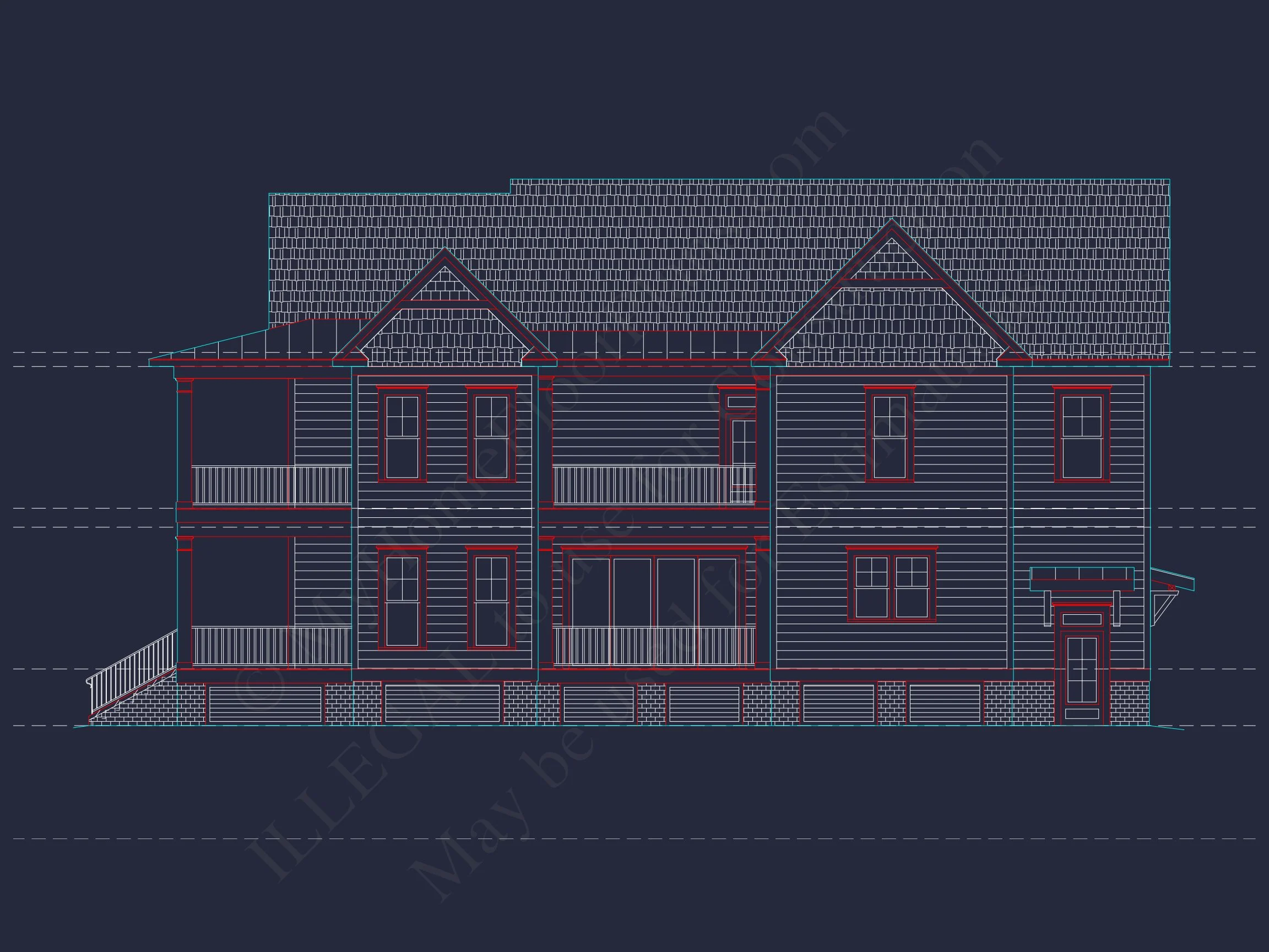 20-1927 HOUSE PLAN - Charleston House Plan with Detailed CAD Blueprint and Architecture 56 Modern house Plan with Detailed CAD Blueprint and Architecture