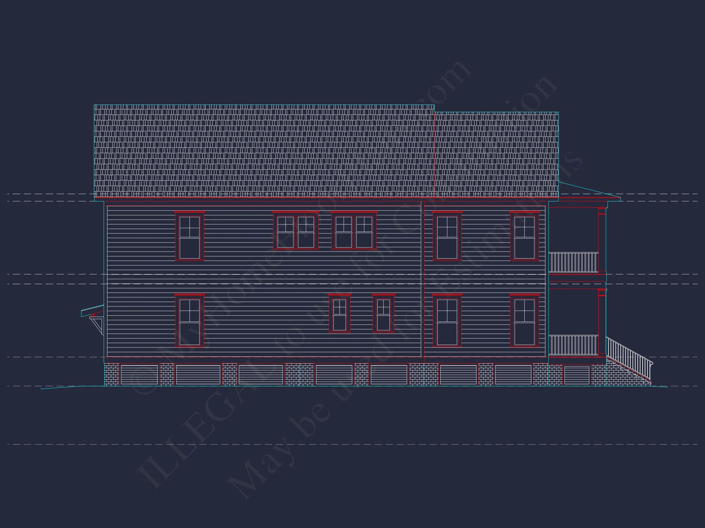 20-1927 HOUSE PLAN - Charleston House Plan with Detailed CAD Blueprint and Architecture 54 Modern house Plan with Detailed CAD Blueprint and Architecture