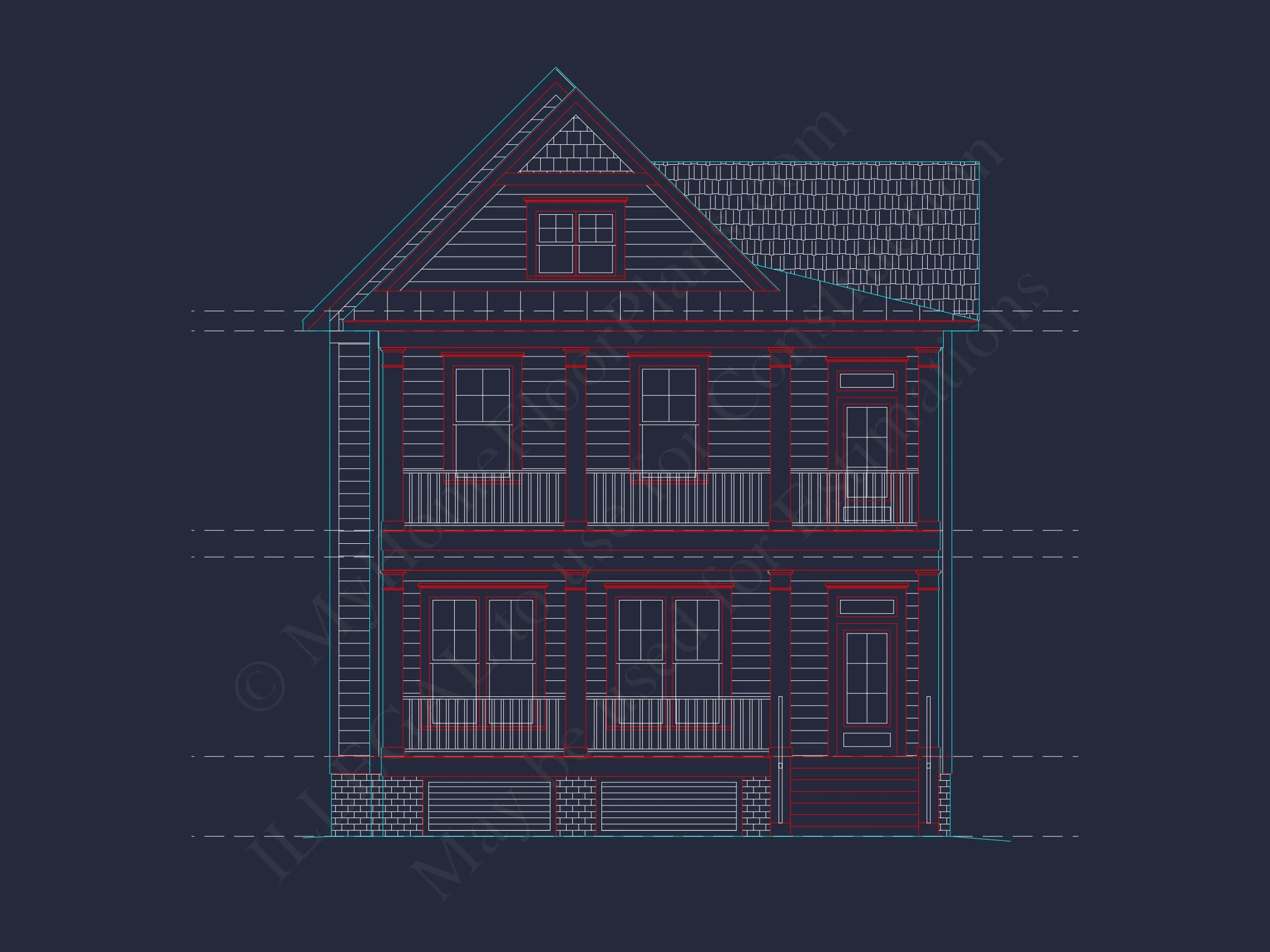 20-1927 HOUSE PLAN - Charleston House Plan with Detailed CAD Blueprint and Architecture 53 Modern house Plan with Detailed CAD Blueprint and Architecture