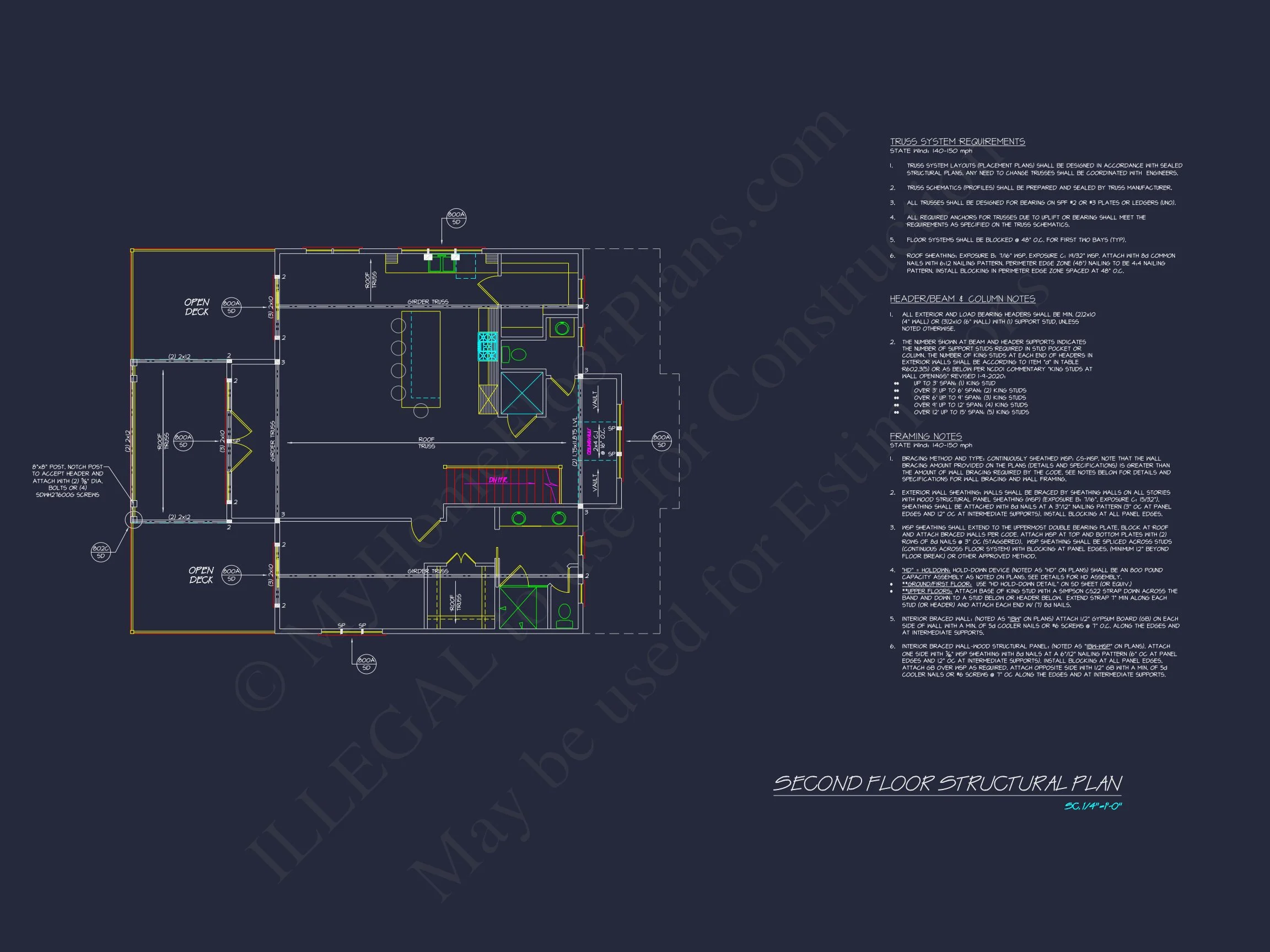 20-1898 HOUSE PLAN - Stunning 2-Story House Plan with Coastal Designs & Blueprint 19 Stunning 2-Story house Plan with Coastal Designs & Blueprint