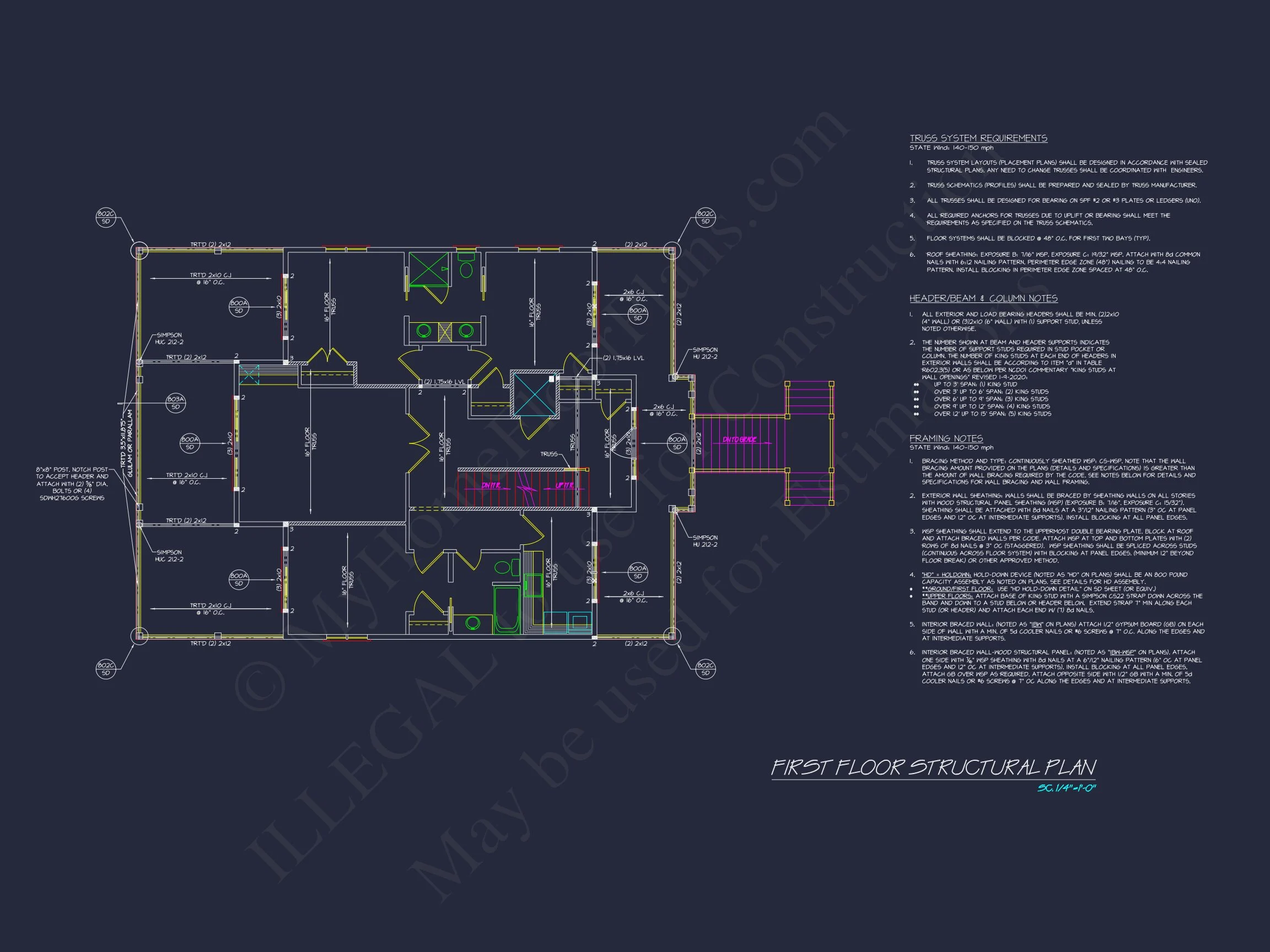20-1898 HOUSE PLAN - Stunning 2-Story House Plan with Coastal Designs & Blueprint 18 Stunning 2-Story house Plan with Coastal Designs & Blueprint