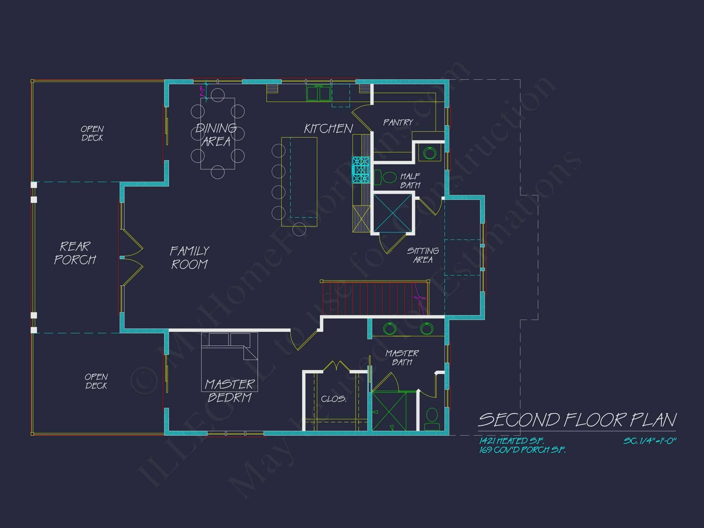 20-1898 HOUSE PLAN - Stunning 2-Story House Plan with Coastal Designs & Blueprint 11 Stunning 2-Story house Plan with Coastal Designs & Blueprint