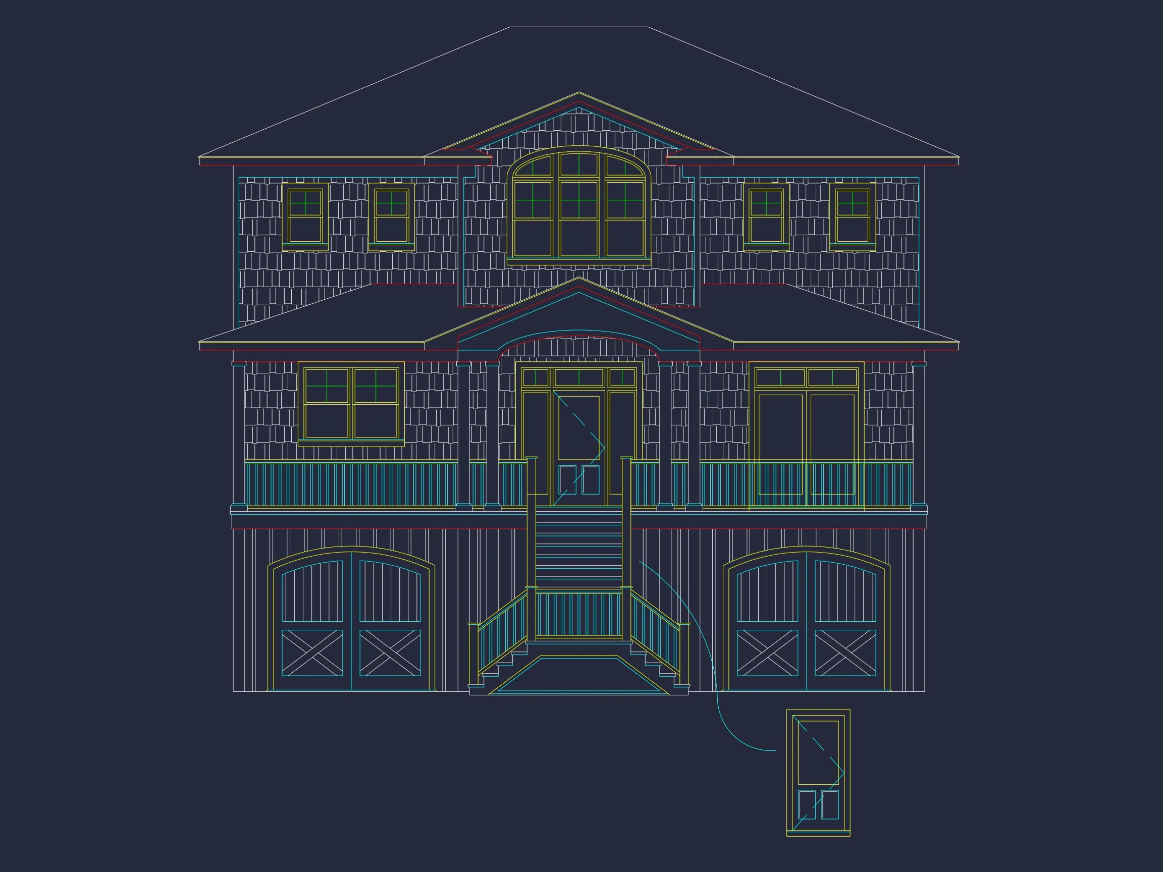20-1898 HOUSE PLAN - Stunning 2-Story House Plan with Coastal Designs & Blueprint 6 Stunning 2-Story house Plan with Coastal Designs & Blueprint