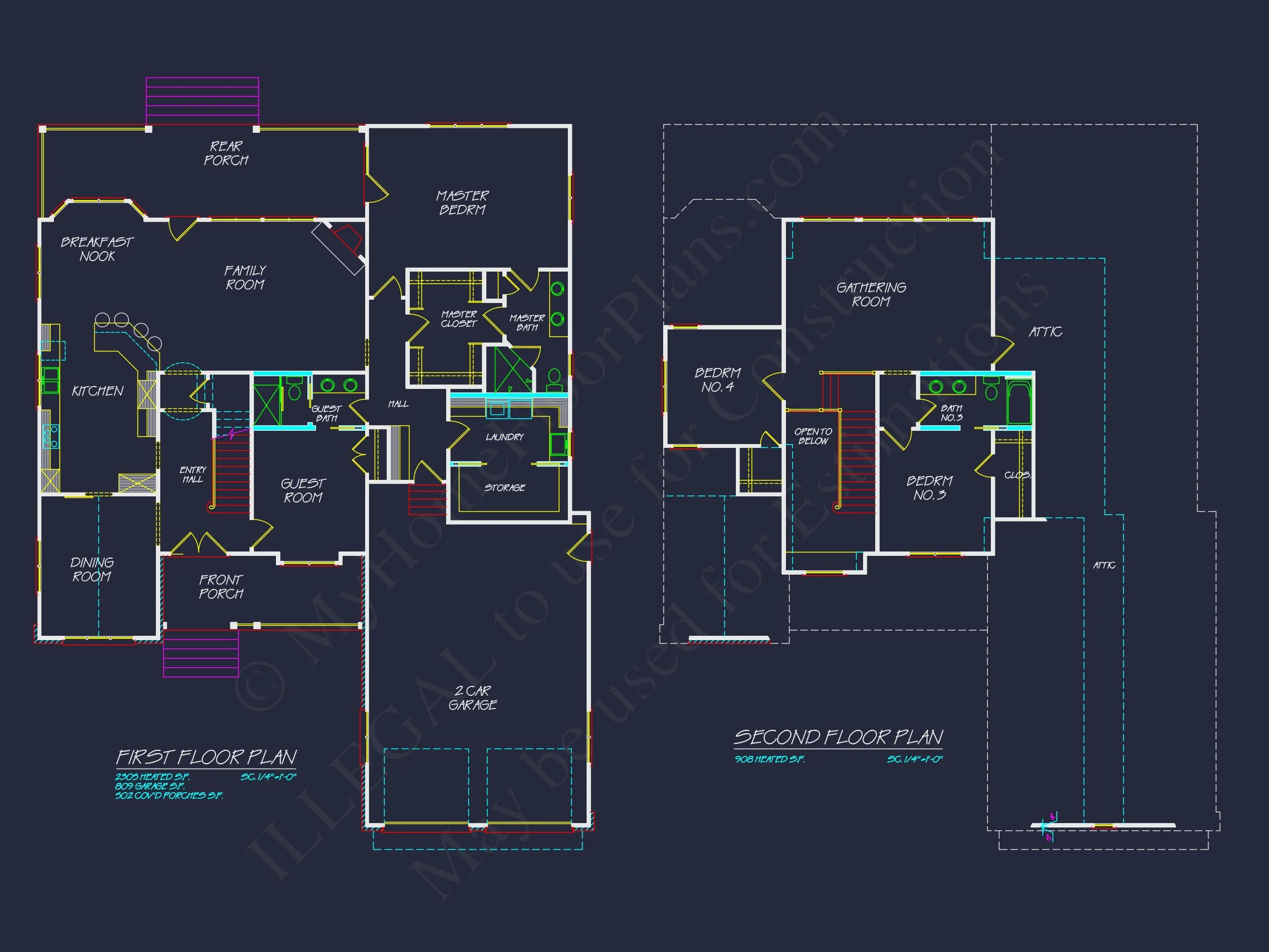 20-1857 HOUSE PLAN - Craftsman House Plan with Detailed CAD Blueprint and Open Design 4 Craftsman house Plan with Detailed CAD Blueprint and Open Design