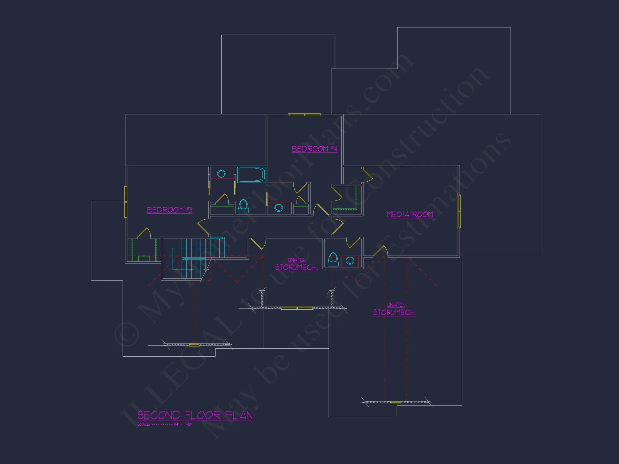 Beautiful house Floor Plan with CAD Architecture Designs