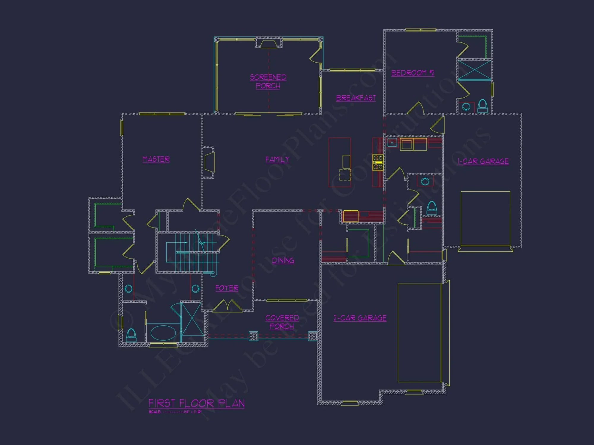 Beautiful house Floor Plan with CAD Architecture Designs