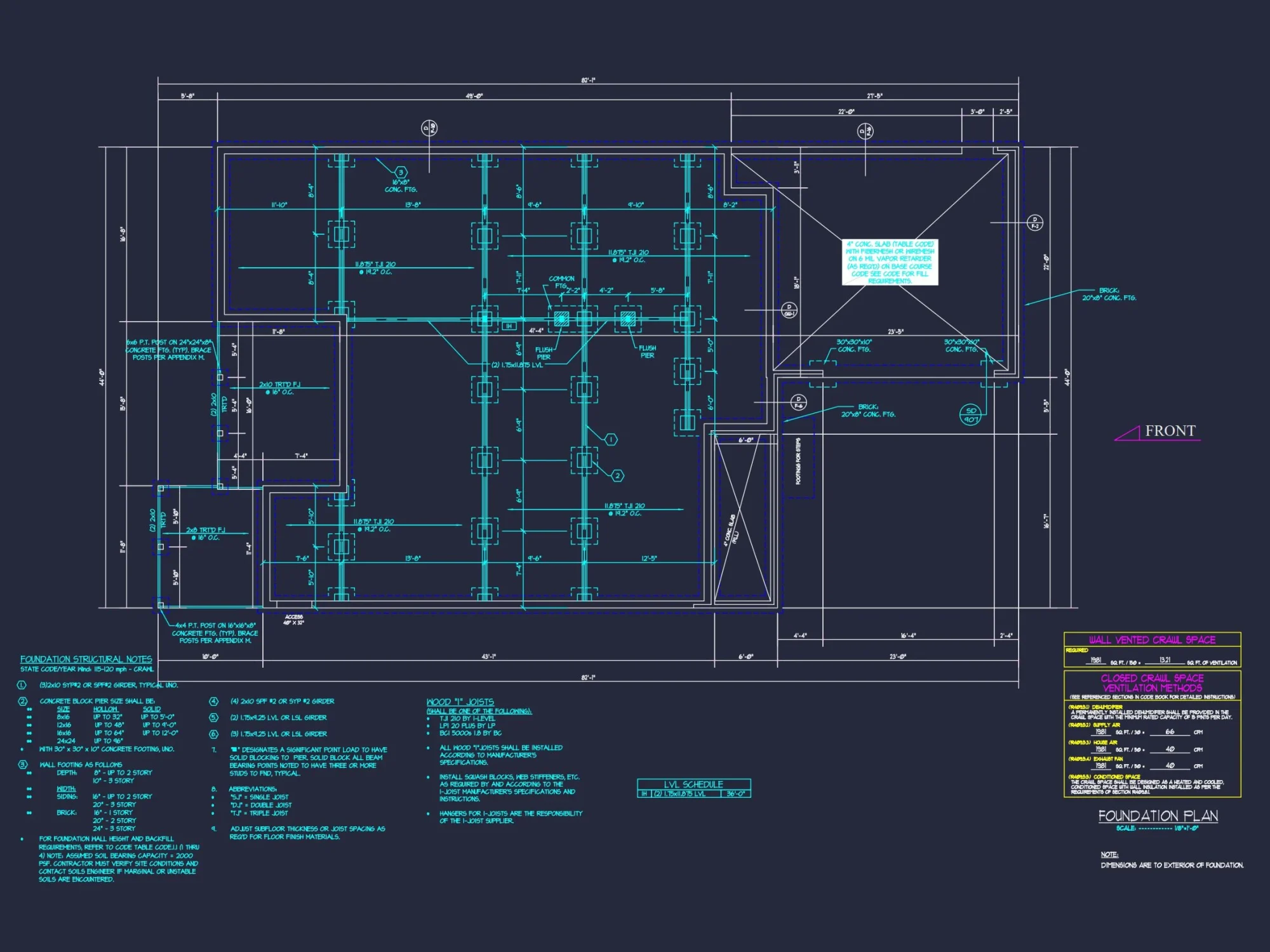 Modern Craftsman house Plan with 1.5 Stories and Open Floor Plan