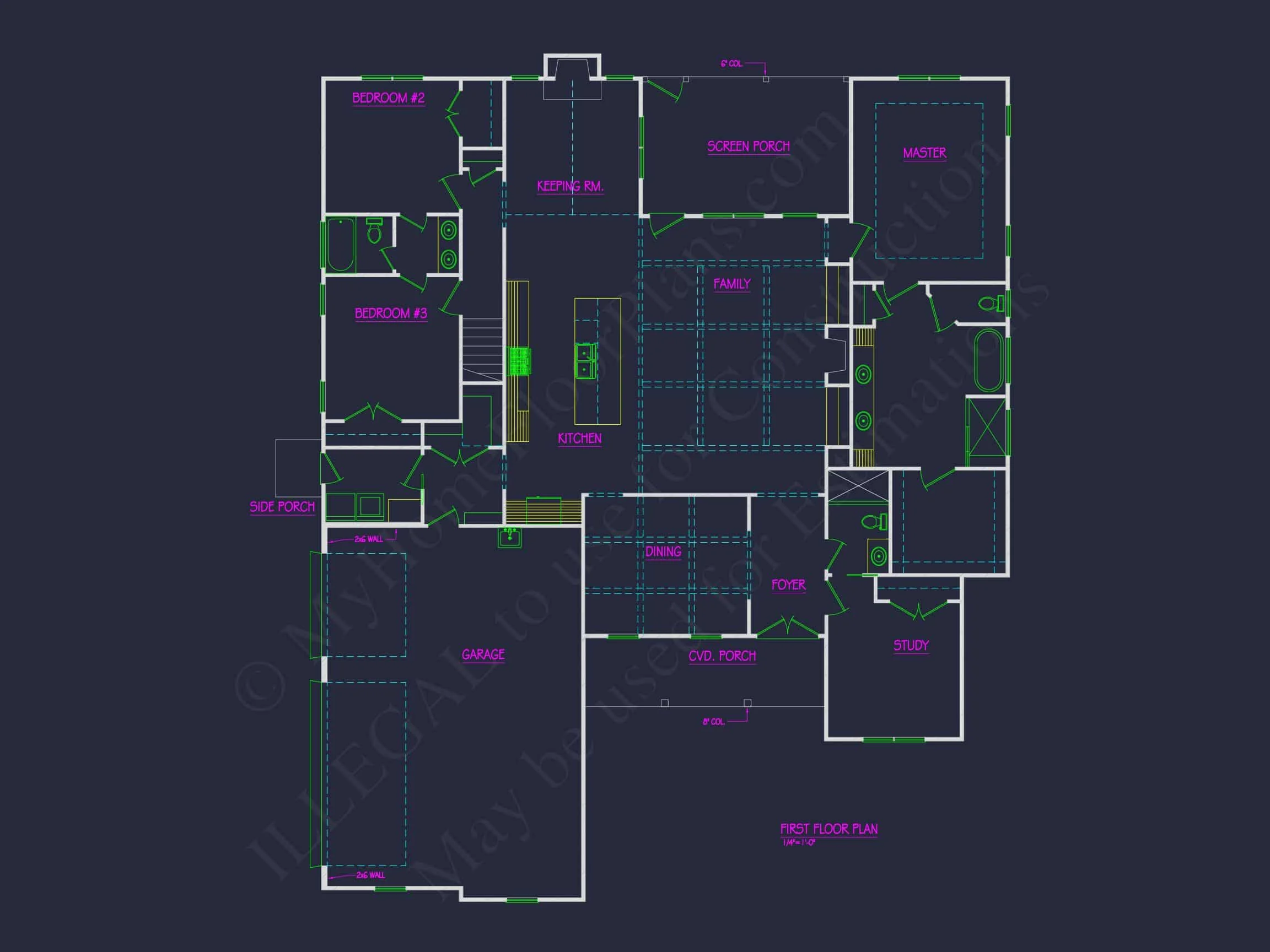 20-1730 HOUSE PLAN - House Floor Plan: Architectural Blueprint with CAD Designs 6 house Floor Plan: Architectural Blueprint with CAD Designs