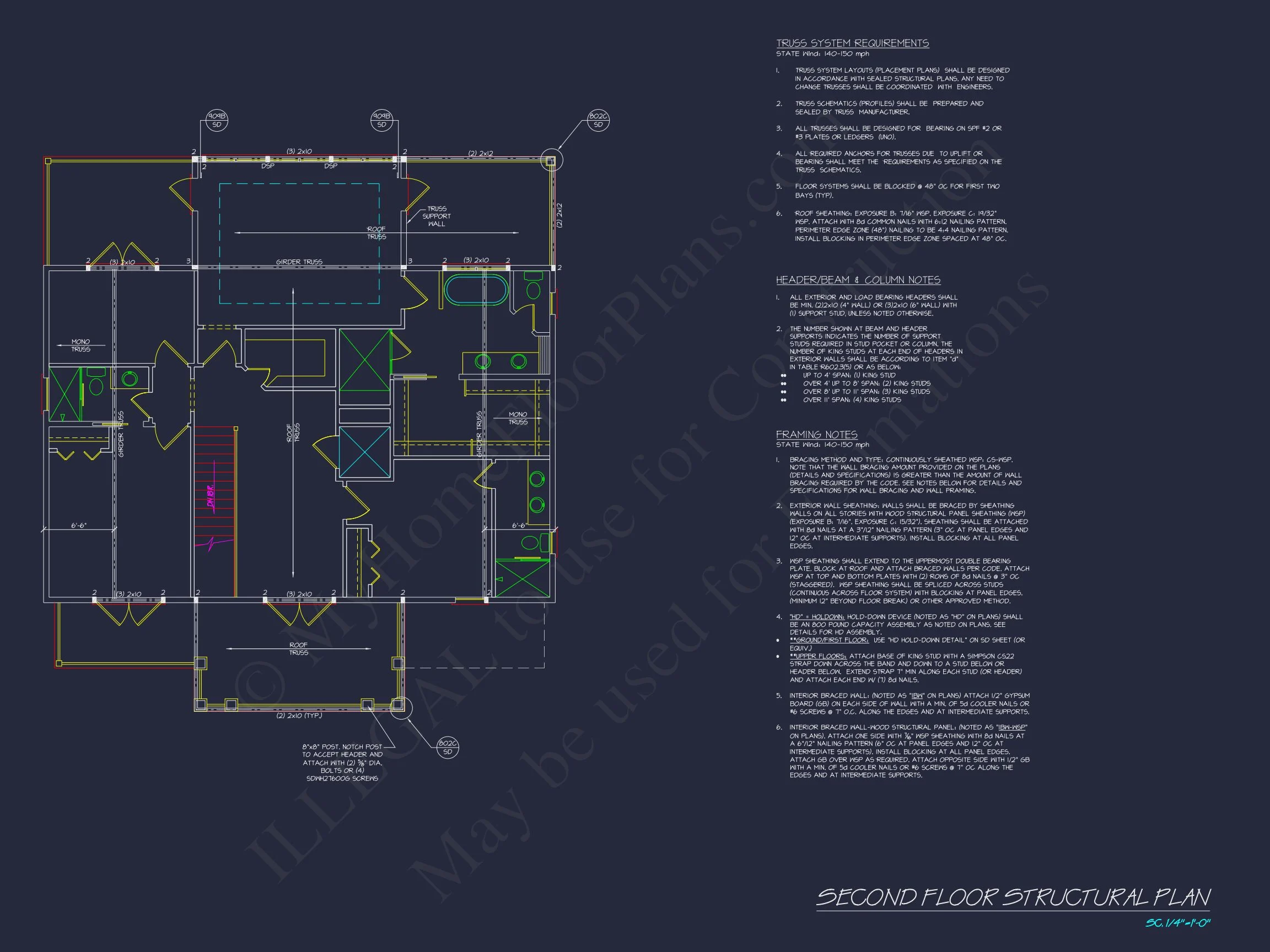 20-1724 HOUSE PLAN - Modern House Blueprint with Stunning Coastal Floor Plan 14 Modern house Blueprint with Stunning Coastal Floor Plan